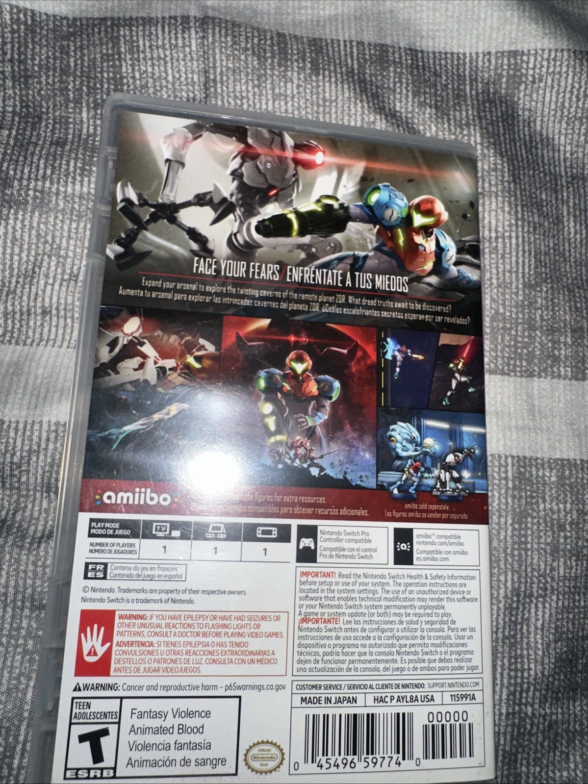 Metroid Dread Nintendo Switch Complete in Box Game, Tested Working