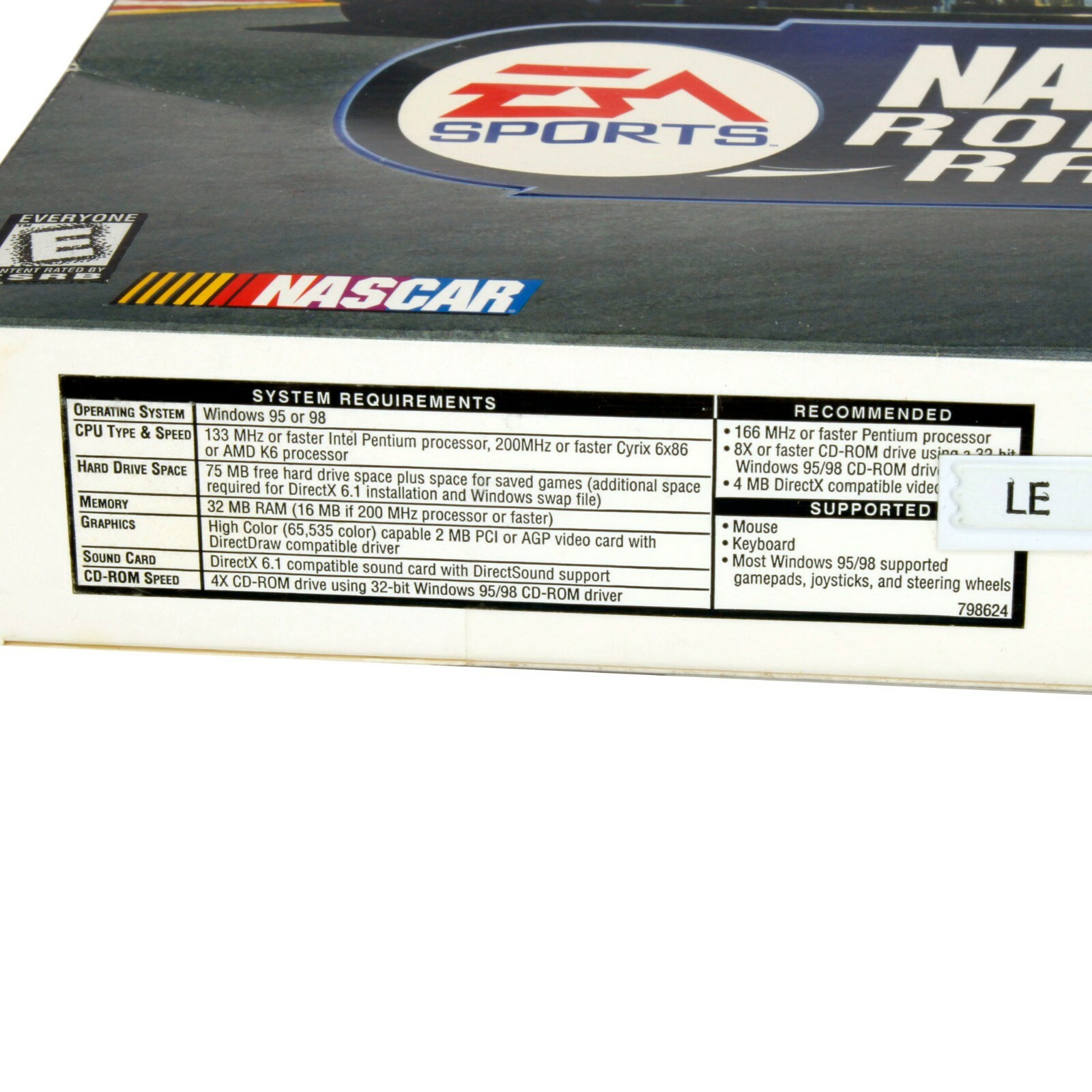 NASCAR ROAD RACING Simulation EA Sports Big Box / PC Cd-rom Complete TT18