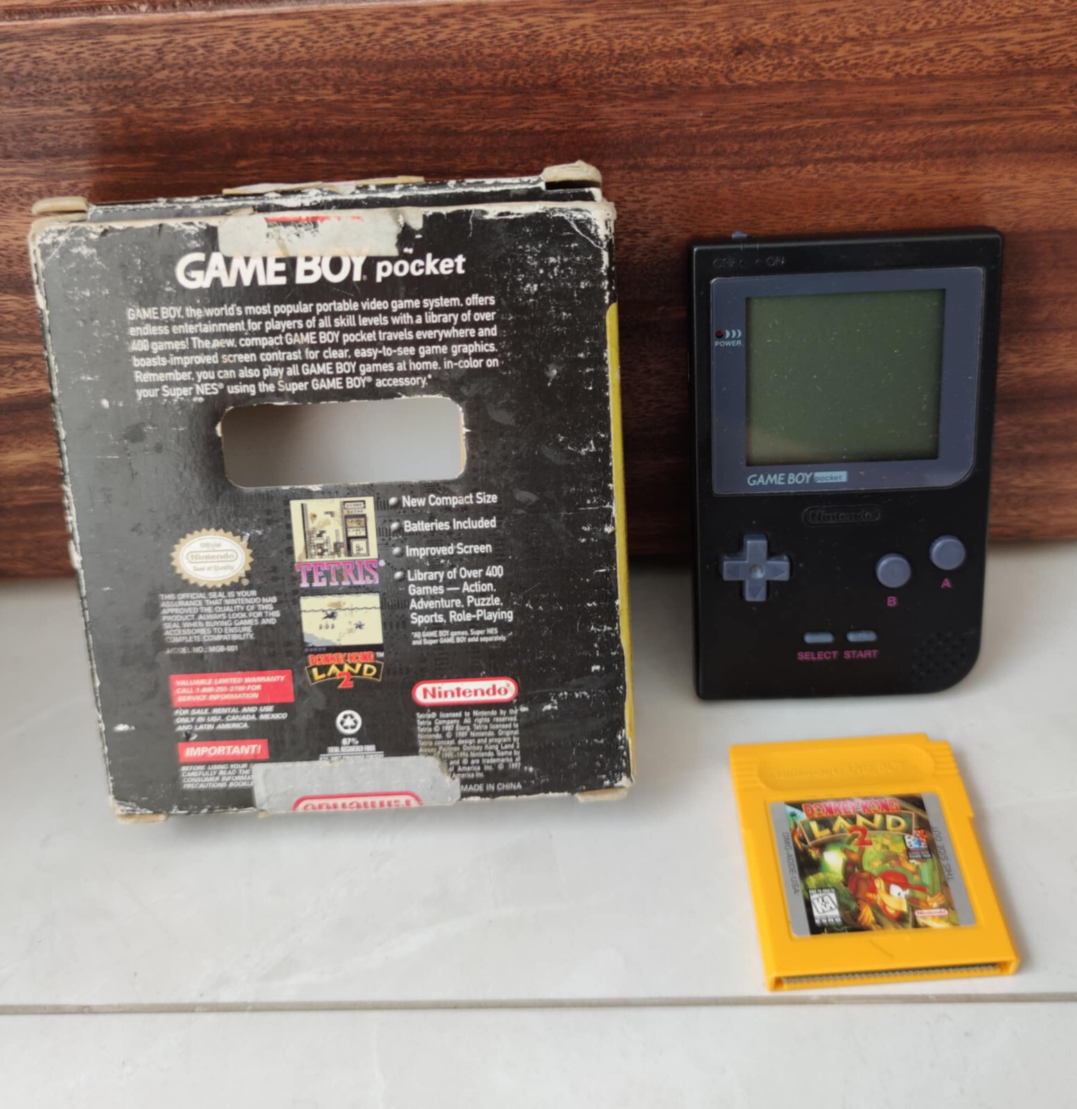 Gameboy Pocket w/ Donkey Kong Land 2 Included Mexico Exclusive Box Vintage