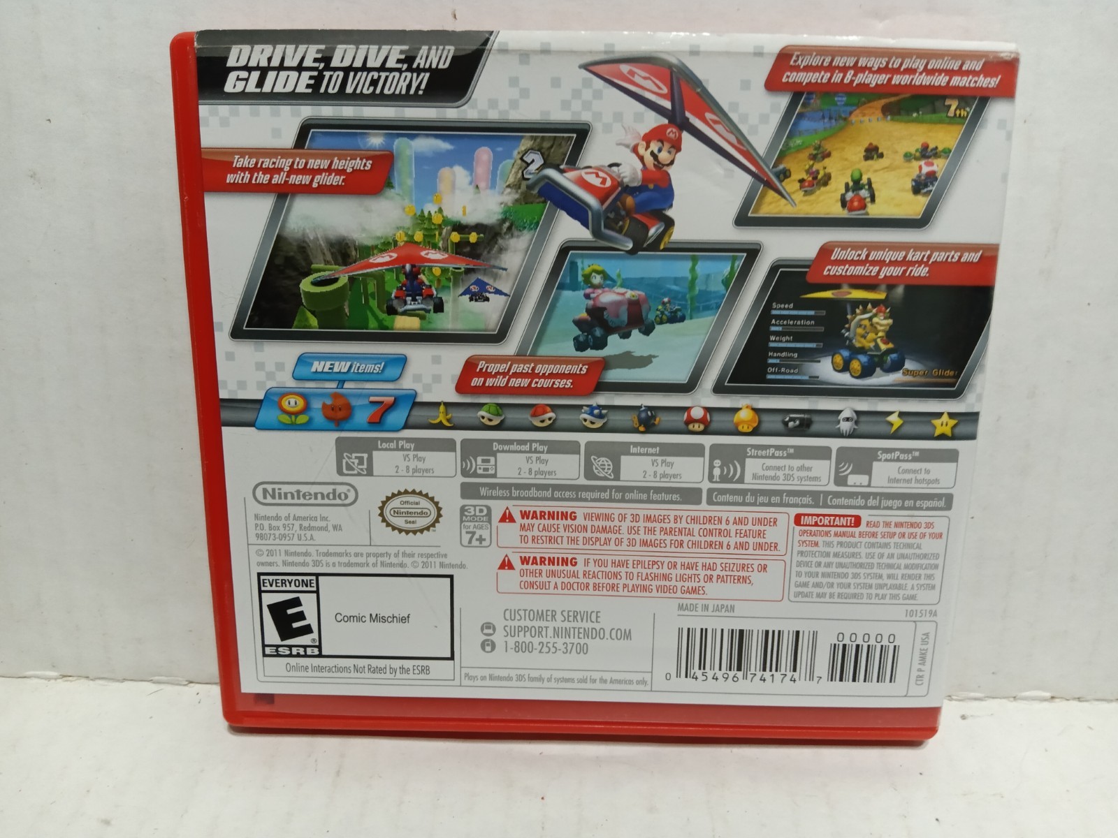 Mario Kart 7 – Nintendo 3DS Case Only *No Game Cartridge or Manual * Authentic