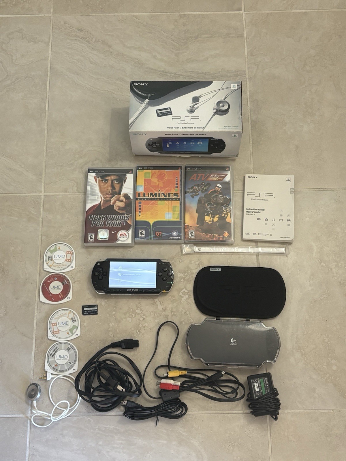 Sony PSP-1001 Value Pack – Complete in Box – Very Good Condition! With Games