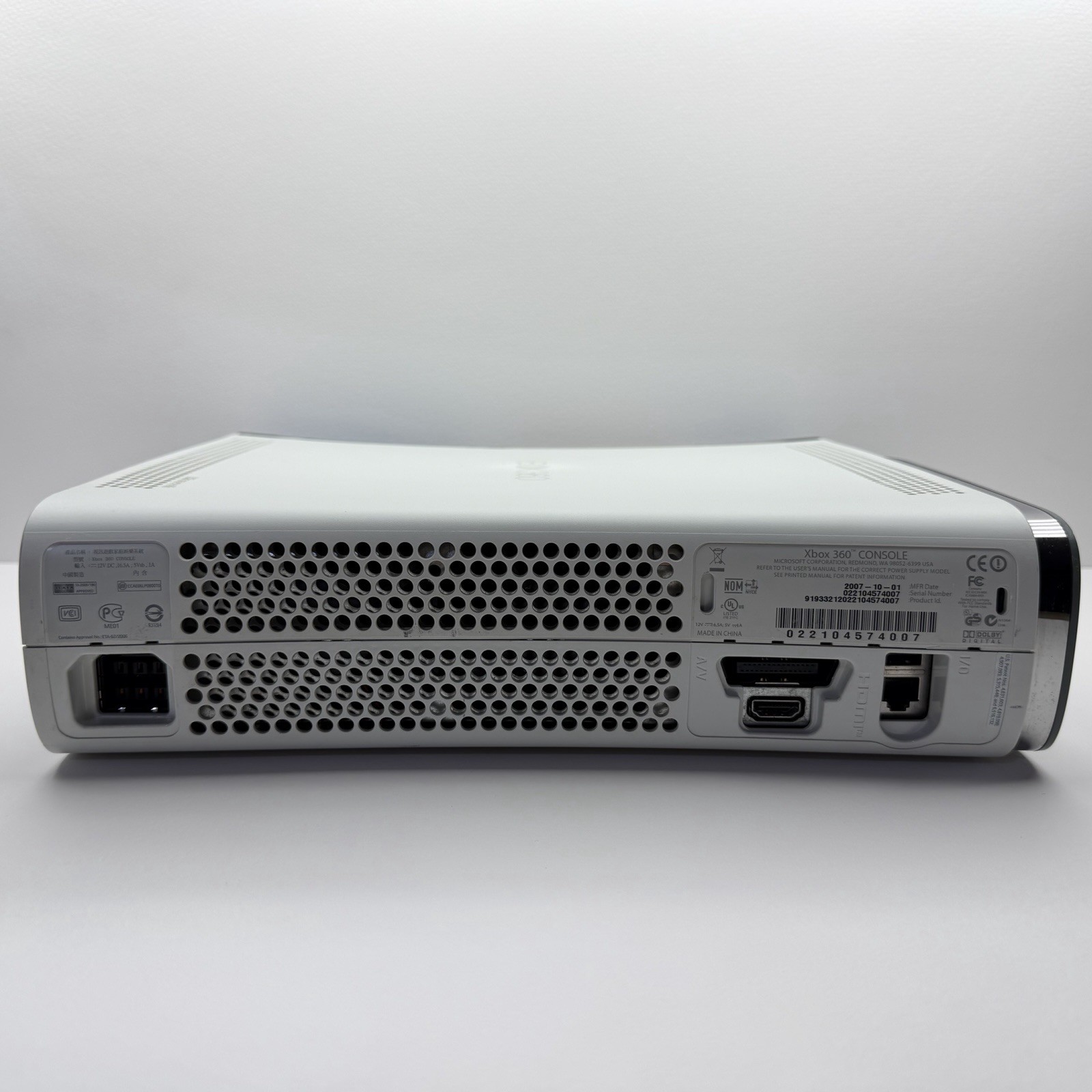 Xbox 360 Fat White Console Zephyr 20GB Cleaned & Tested New Paste With Cords