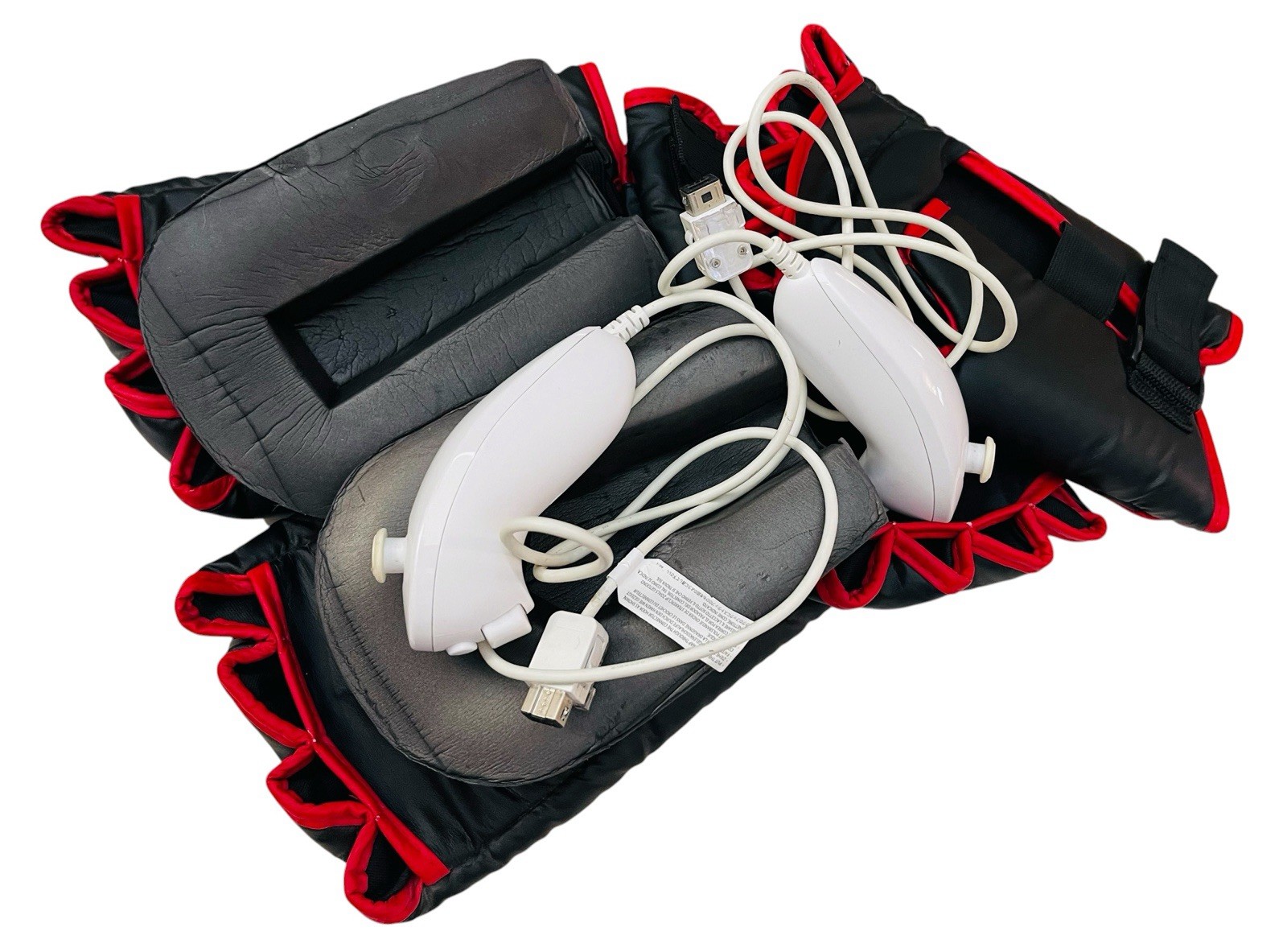 CUSTOM LOT Wii NINTENDO 2 NUNCHUK CONTROLLERS 2 PAIR Wii SPORTS BOXING GLOVES