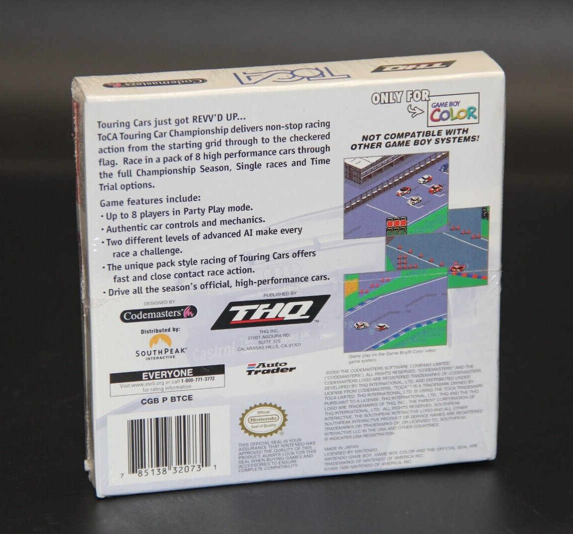 TOCA Touring Car Championship (GameBoy Color, GBC, 2000) New Sealed