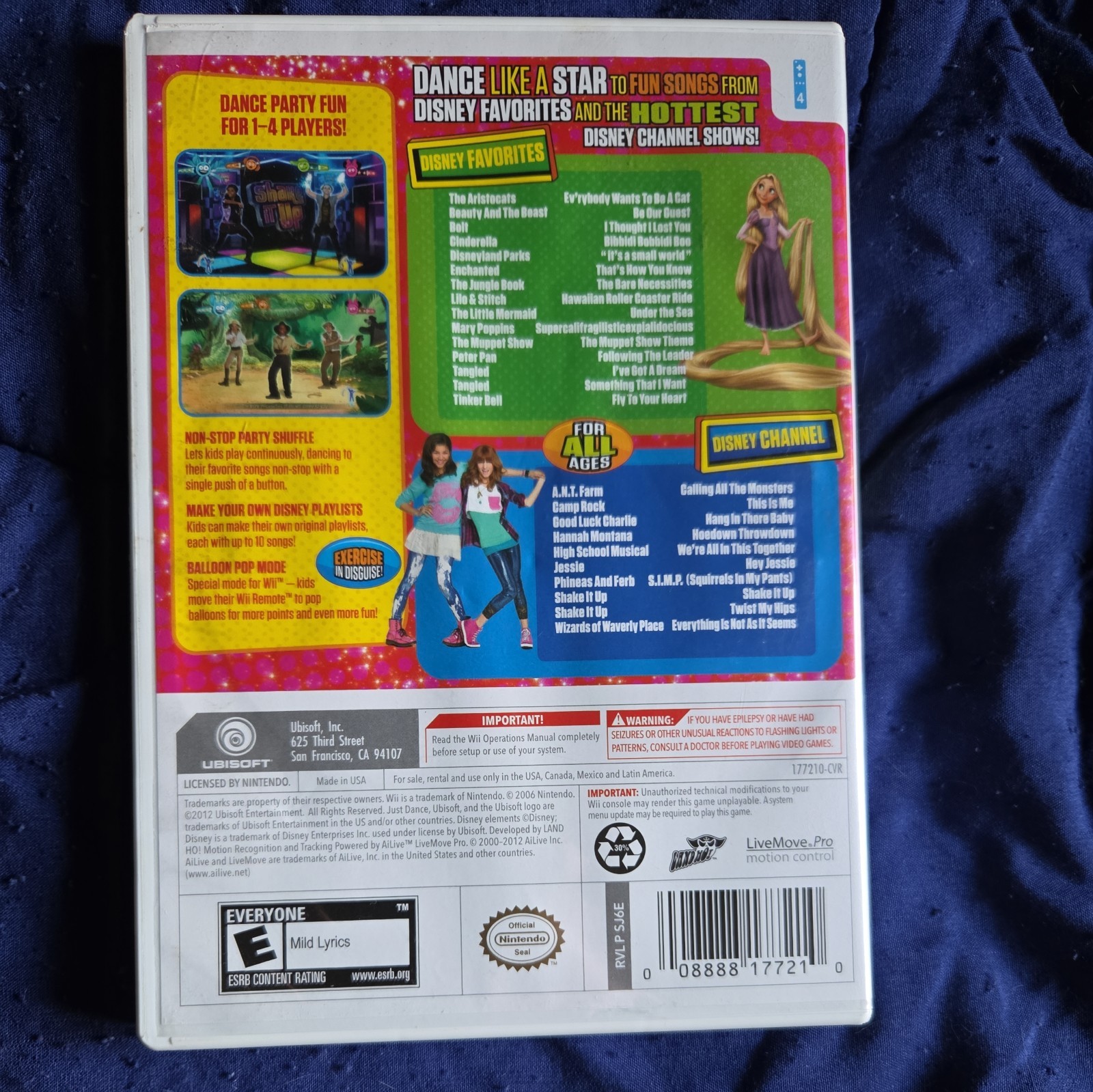 Just Dance Disney Party (Nintendo Wii) Complete CIB with manual