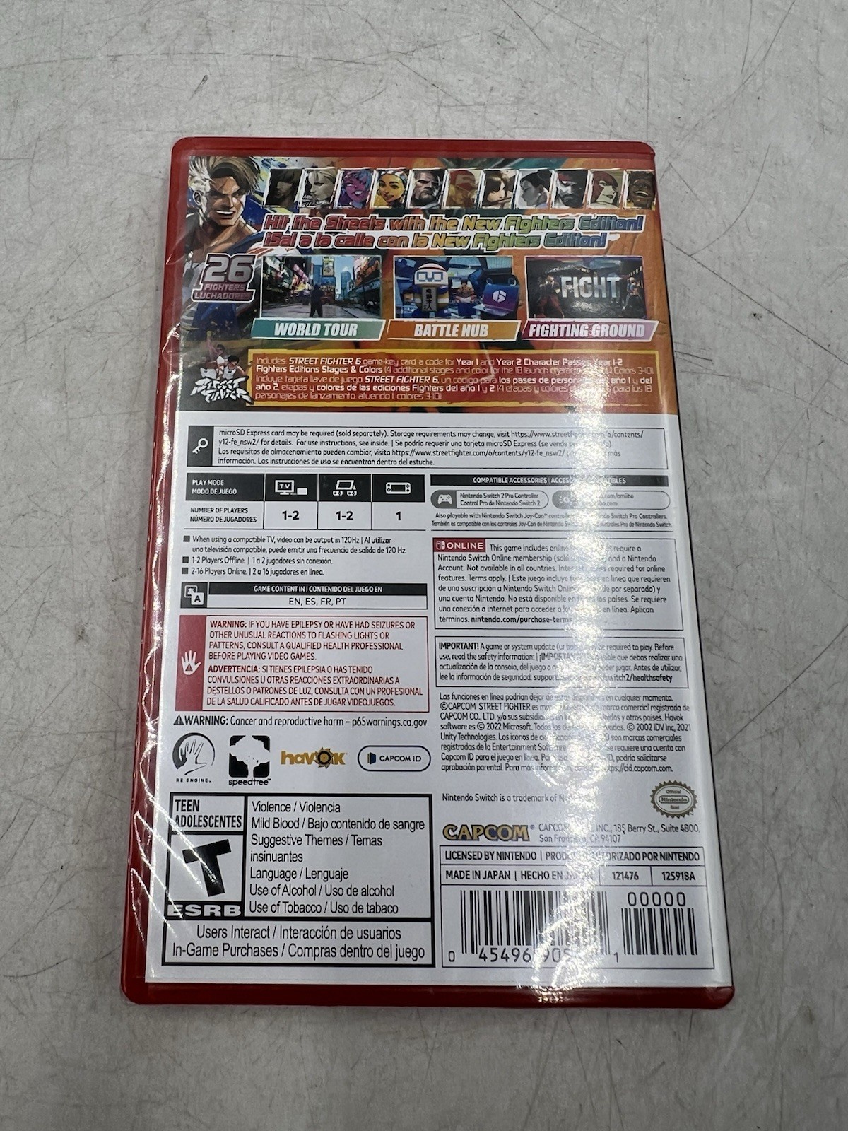 Street Fighter 6 Year 1-2 Fighters Edition for Nintendo Switch 2 Factory Sealed
