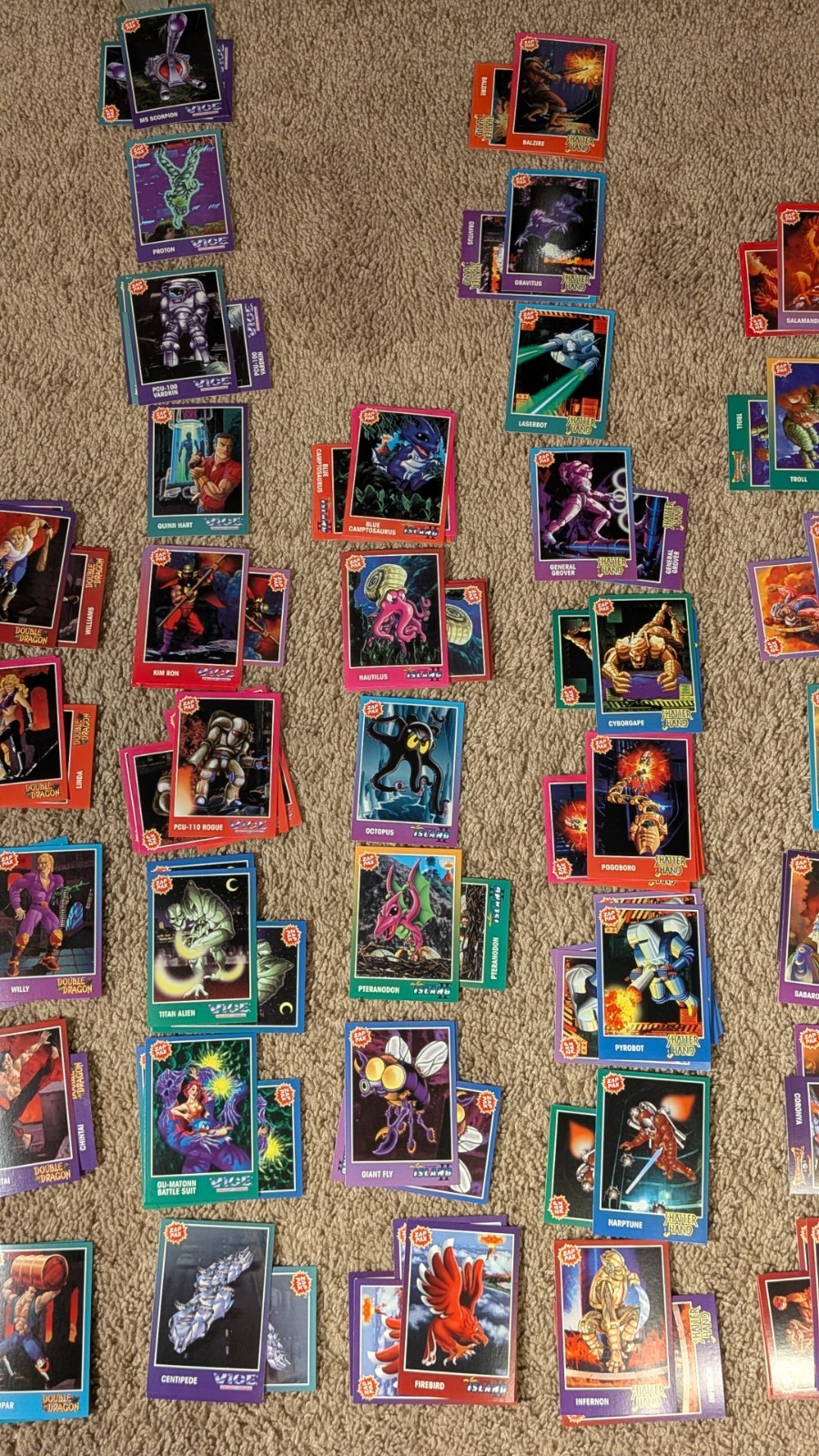 1992 Zap Pax NES NINTENDO Trading Cards. 14oz Of Cards. See Pics For Lot Details