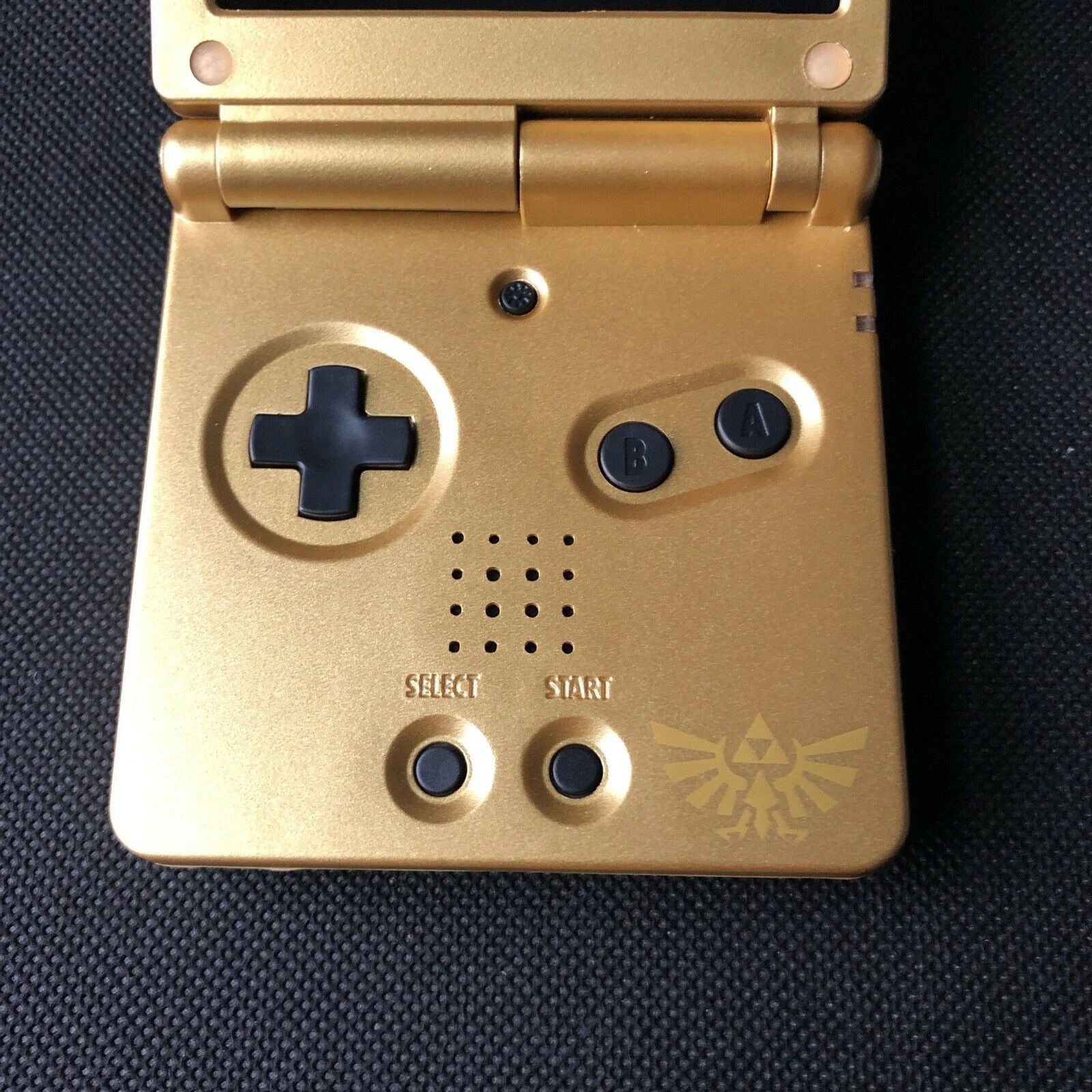 Gameboy Advance SP Zelda Gold Triforce Edition AGS-001 Refurbished + Charger