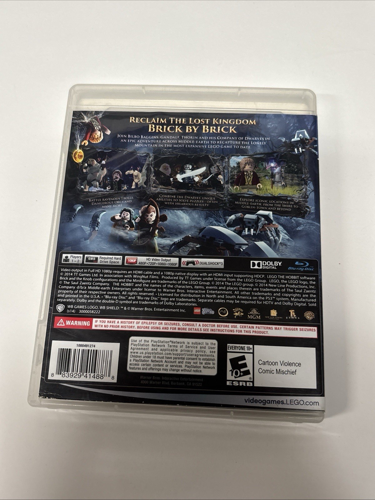 Lego The Hobbit Sony PlayStation 3 PS3 2014 Complete with Manual CIB Tested