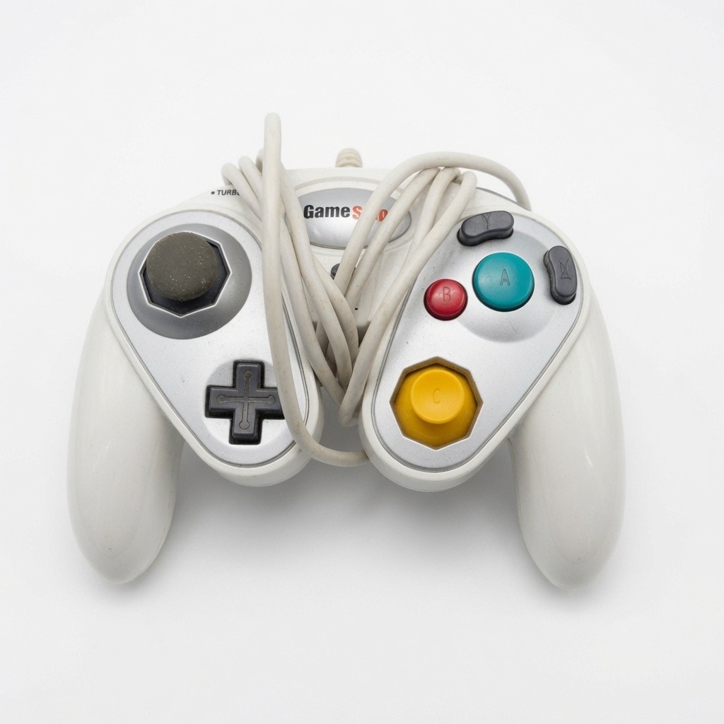 Nintendo GameCube Silver Console Bundle, 2 Controllers, AV Cable, Power Adapter+