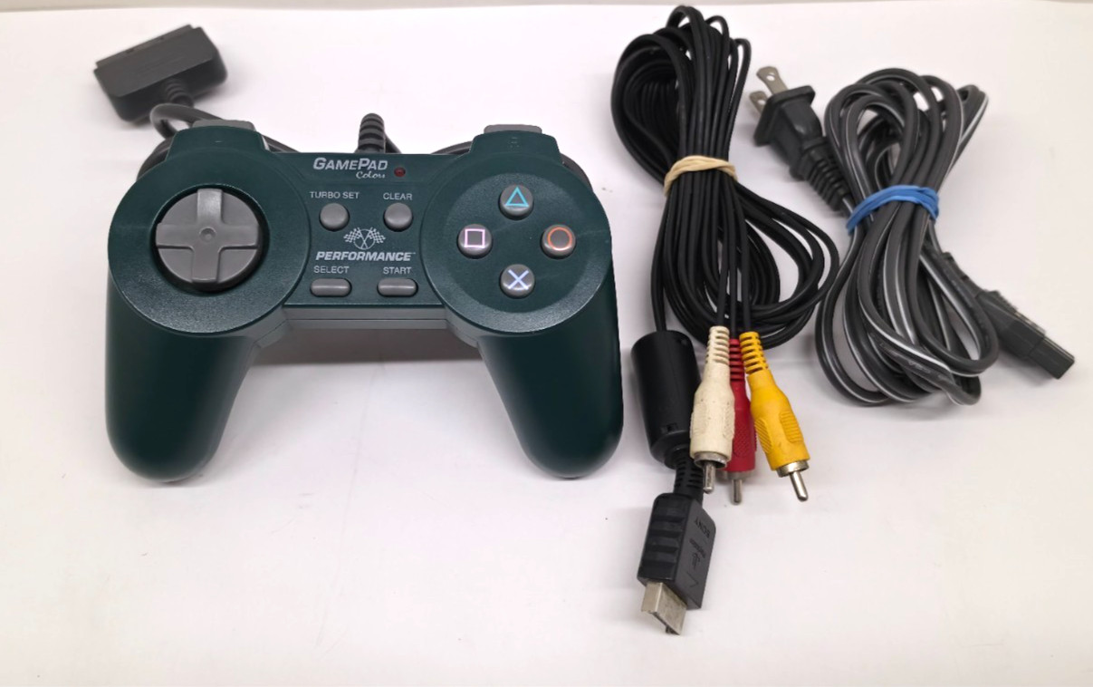 Sony PlayStation 1 Console (SCPH-7501) System Bundle w/ EA Shoulder Bag Tested
