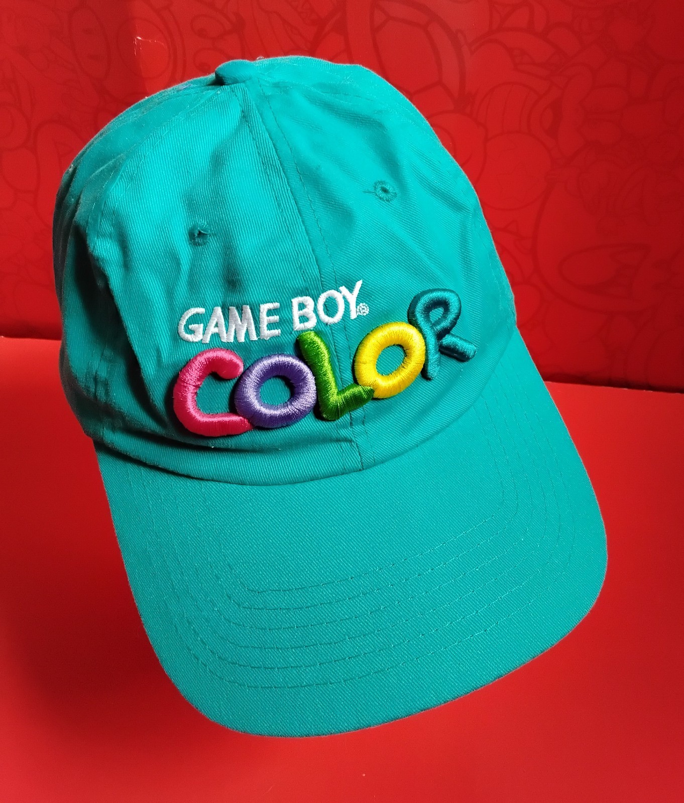 Authentic 1998 GameBoy Color Promotional hat, Turquoise, Mint, Nvr Usd!