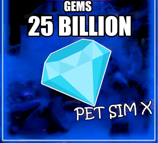Roblox PSX Pet Simulator X 25 Billion 25B Gems ( 1 Billion x 25 )