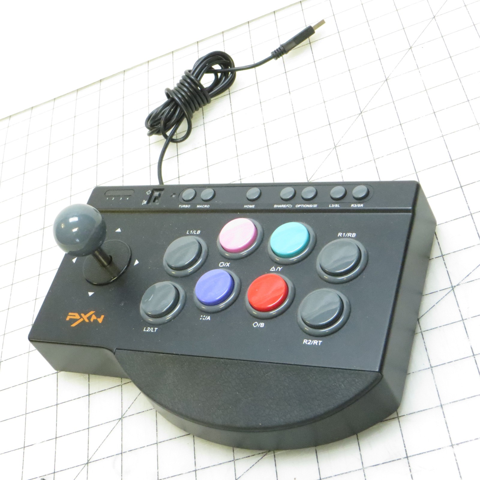 PXN PXN-0082 USB Wired Arcade Fight Stick Controller for PC & Consoles