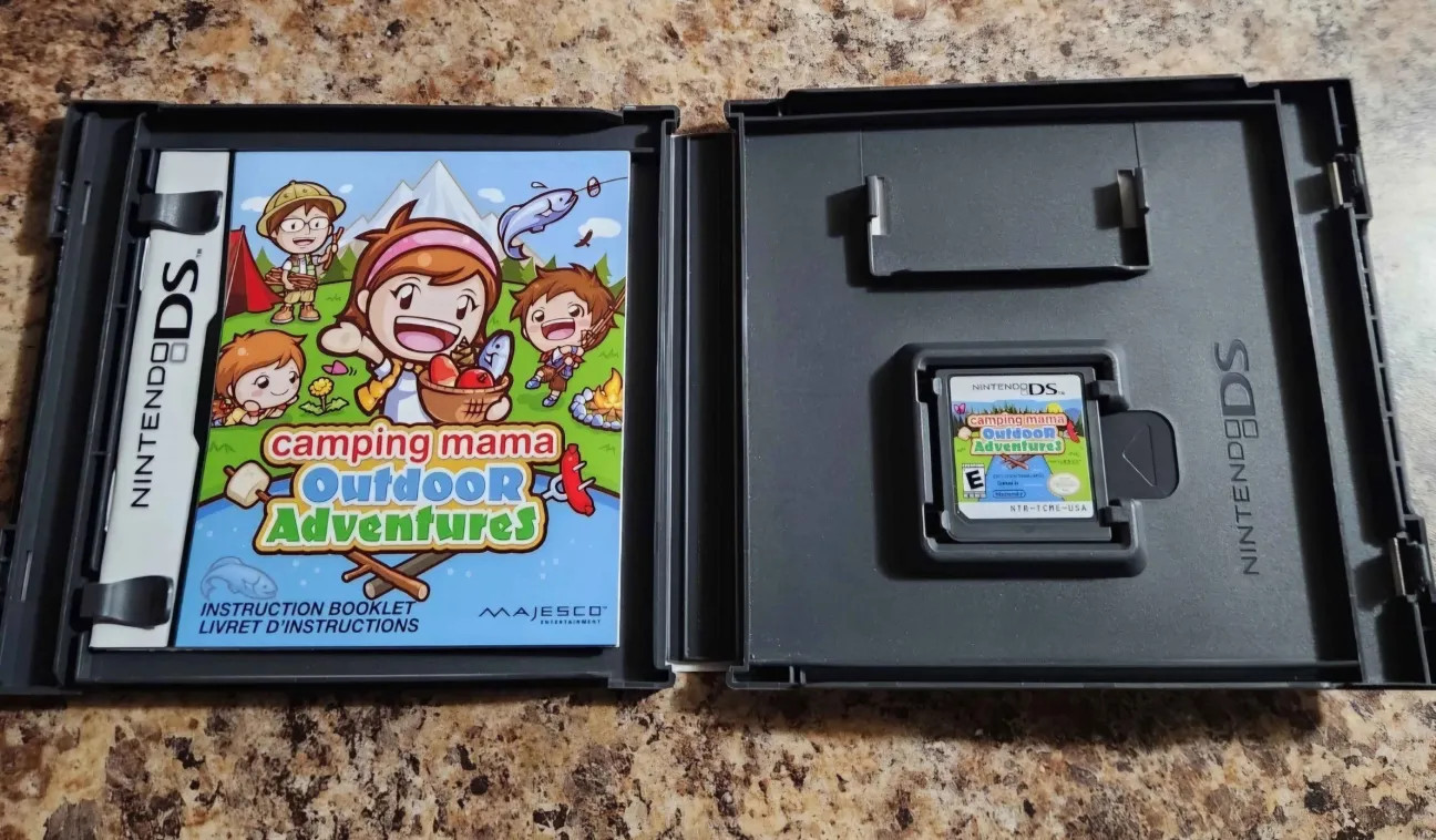 Camping Mama: Outdoor Adventures (CIB, Nintendo DS, 2011) – Game, Case, Manual