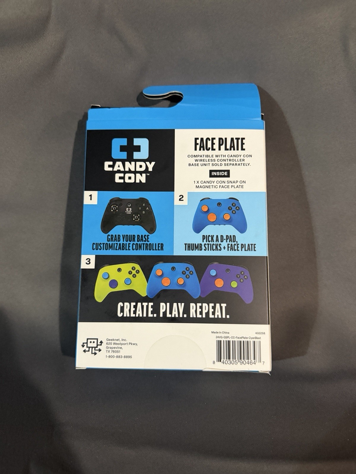 CANDY CON Face Plate Cyan Blast Controller Cover NEW Sealed