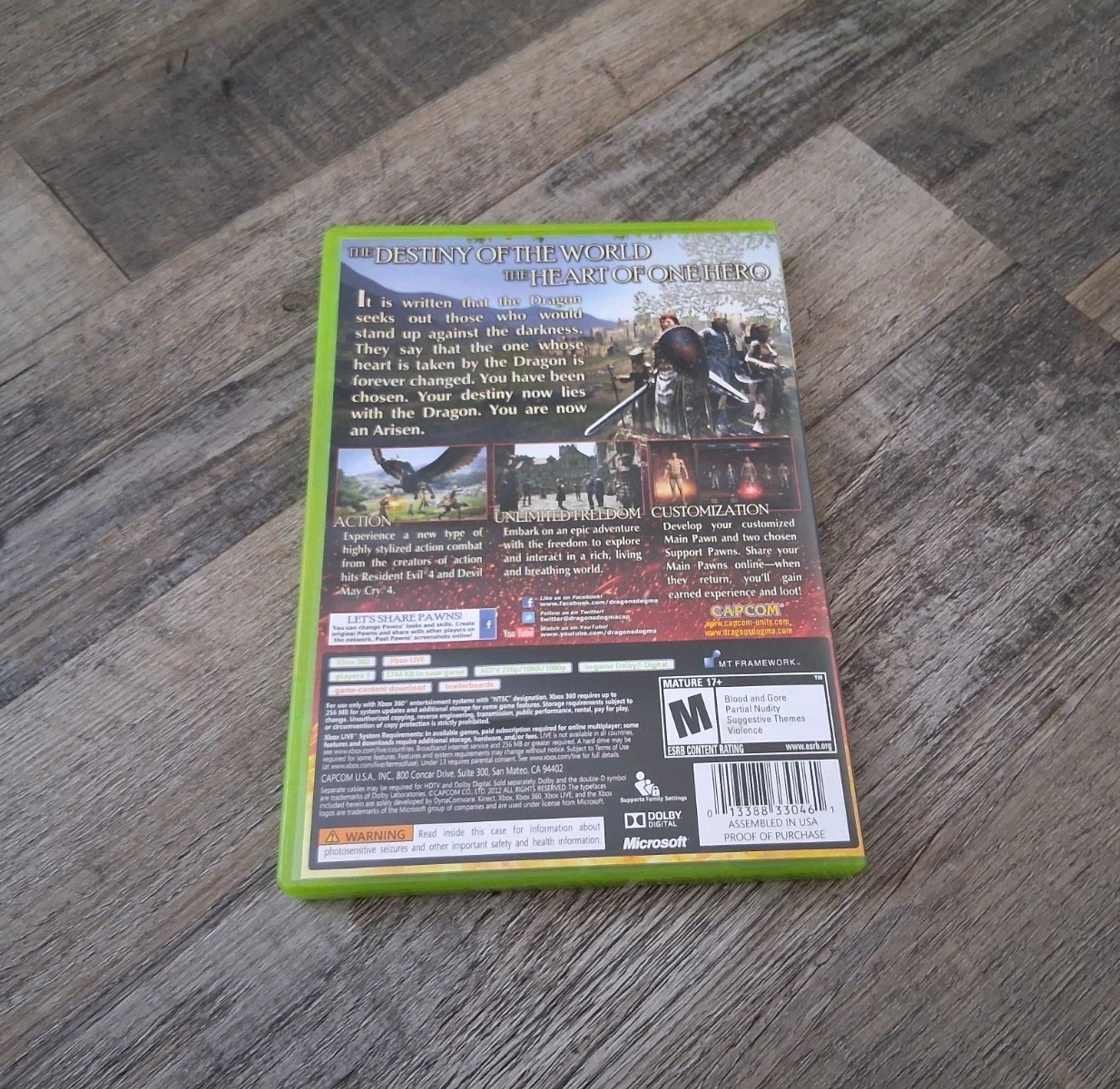 Dragon’s Dogma (Microsoft Xbox 360, 2012) CIB Complete With Manual