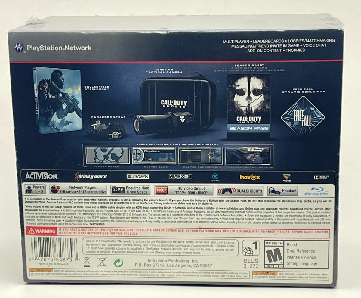 Call of Duty Ghosts Prestige Edition PS3 NEW FACTORY SEAELD