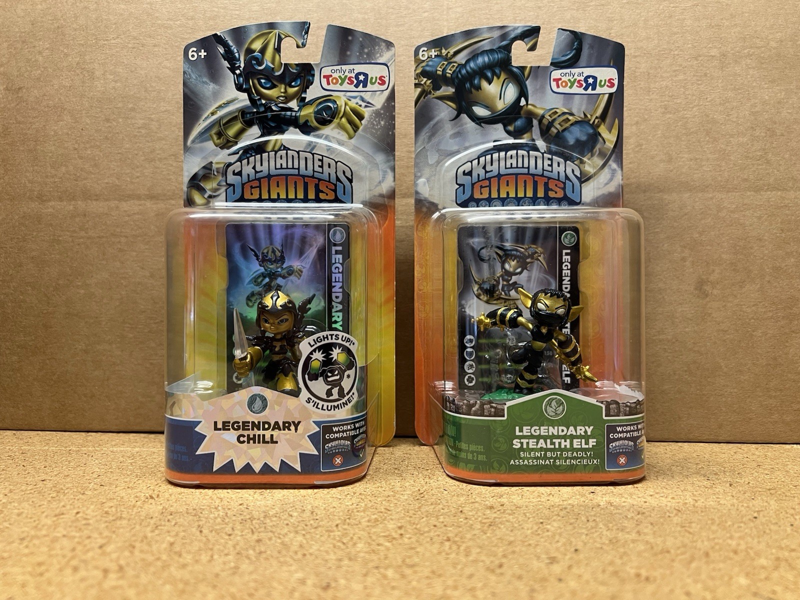 Skylanders Giants Legendary Stealth Elf Legendary Chill 2 Figures Toys R US NEW