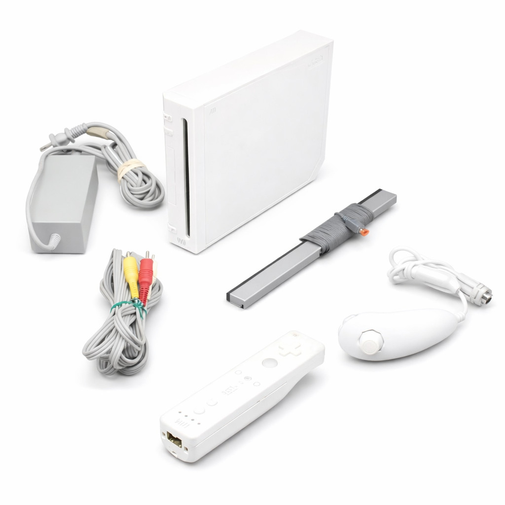 Nintendo Wii RVL-001 Console Set: Pick OEM Controllers & Cords