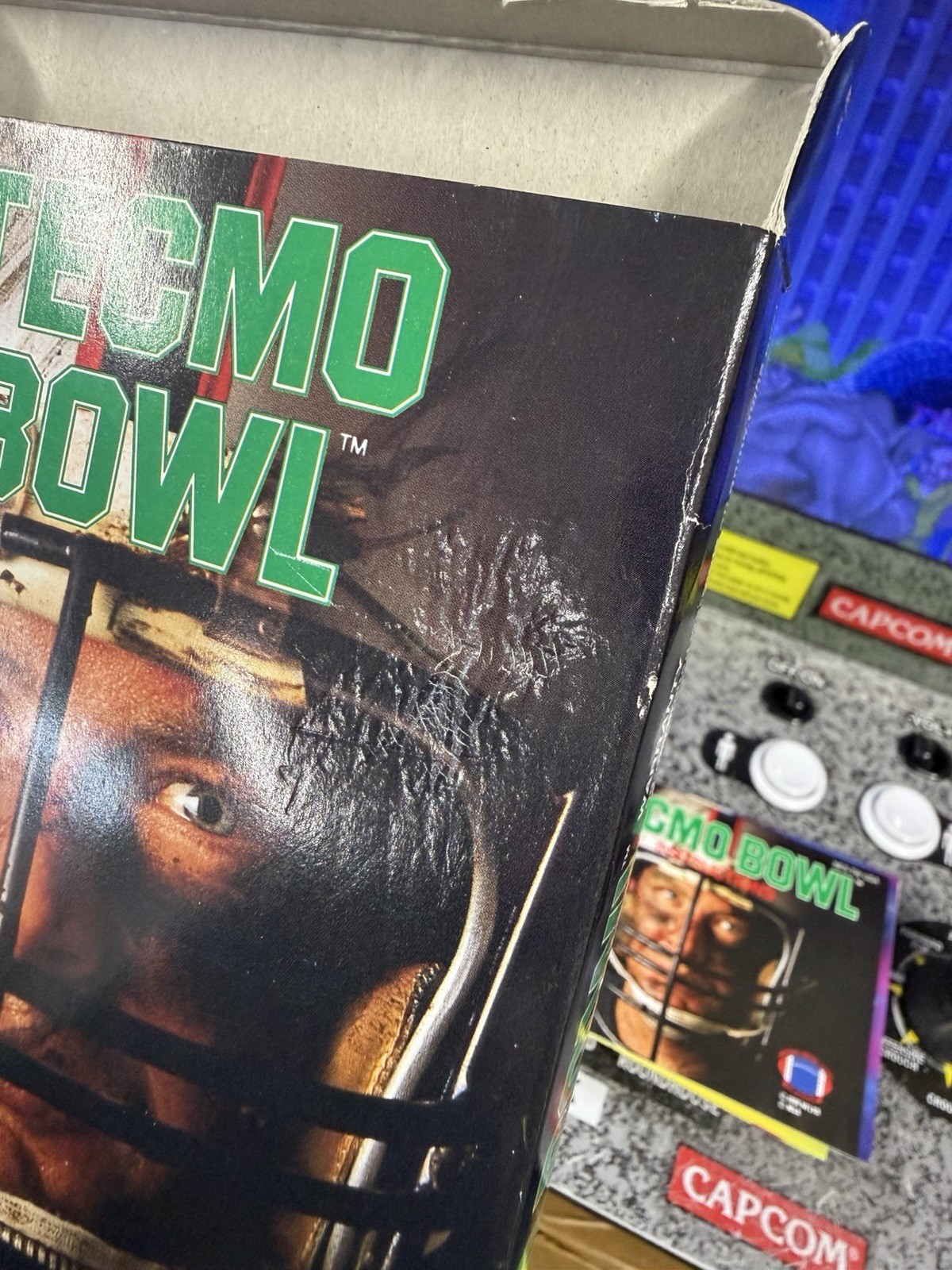 1990 NES Tecmo Bowl Oval SoQ Cart Circle SoQ Box – SUPER CLEAN Manual!