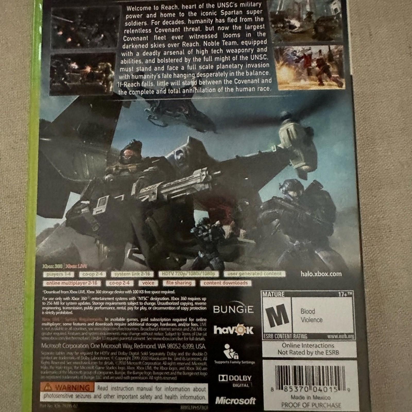 Xbox 360 Halo Reach NWOT
