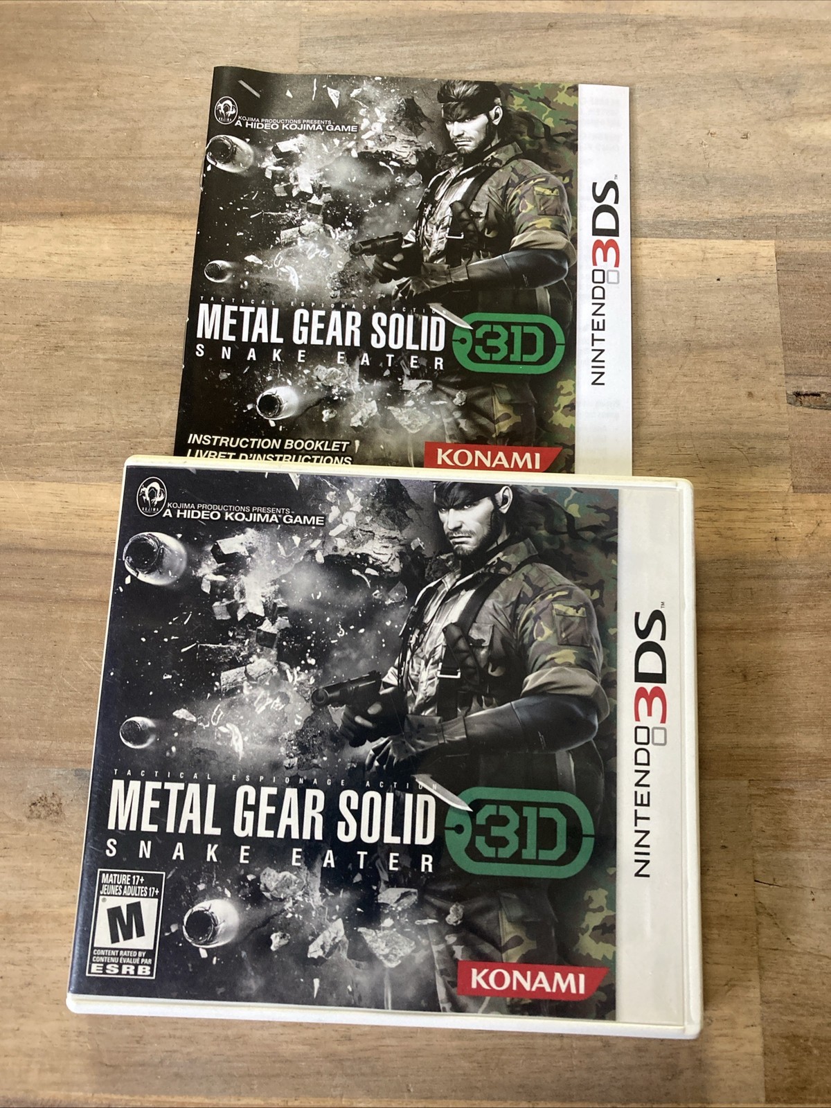 Metal Gear Solid 3D: Snake Eater (Nintendo 3DS, 2012) Case and Manual NO GAME
