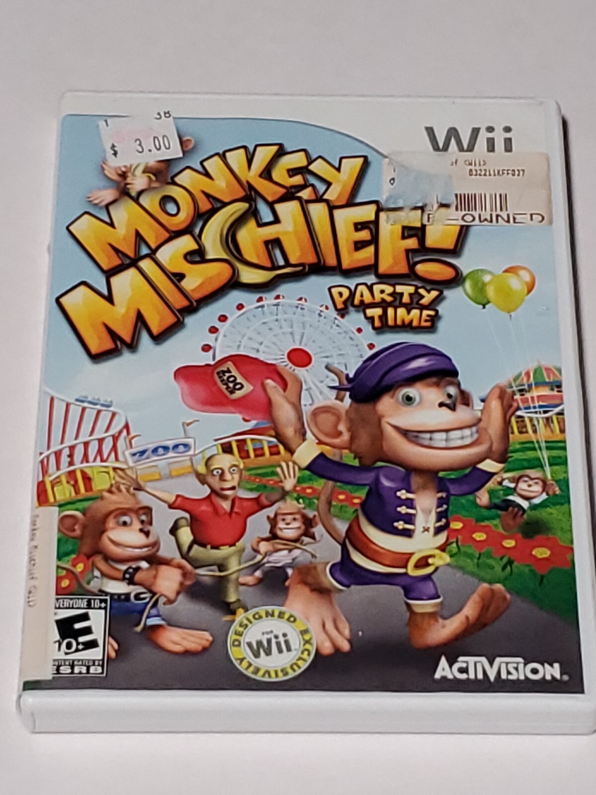 Monkey Mischief Party Time Nintendo Wii, 2008 Complete and Tested CIB