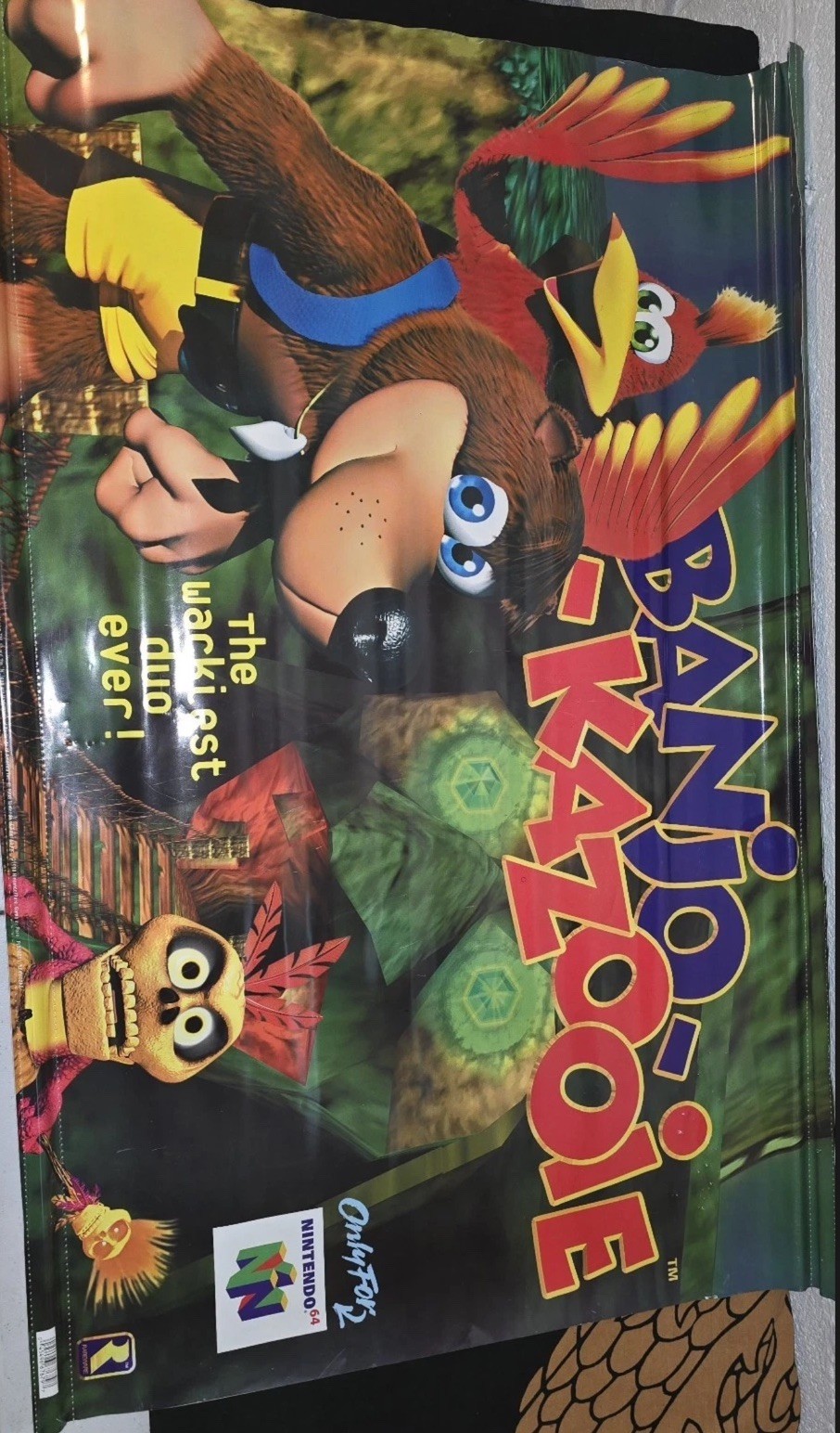 Banjo Kazooie Nintendo 64 N64 Store Banner Promo Display Standee Super Sign 1996