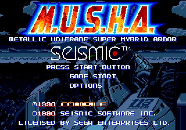 MUSHA – 16 Bit Game Cartridge, Manual, Case For Sega Mega Genesis MD