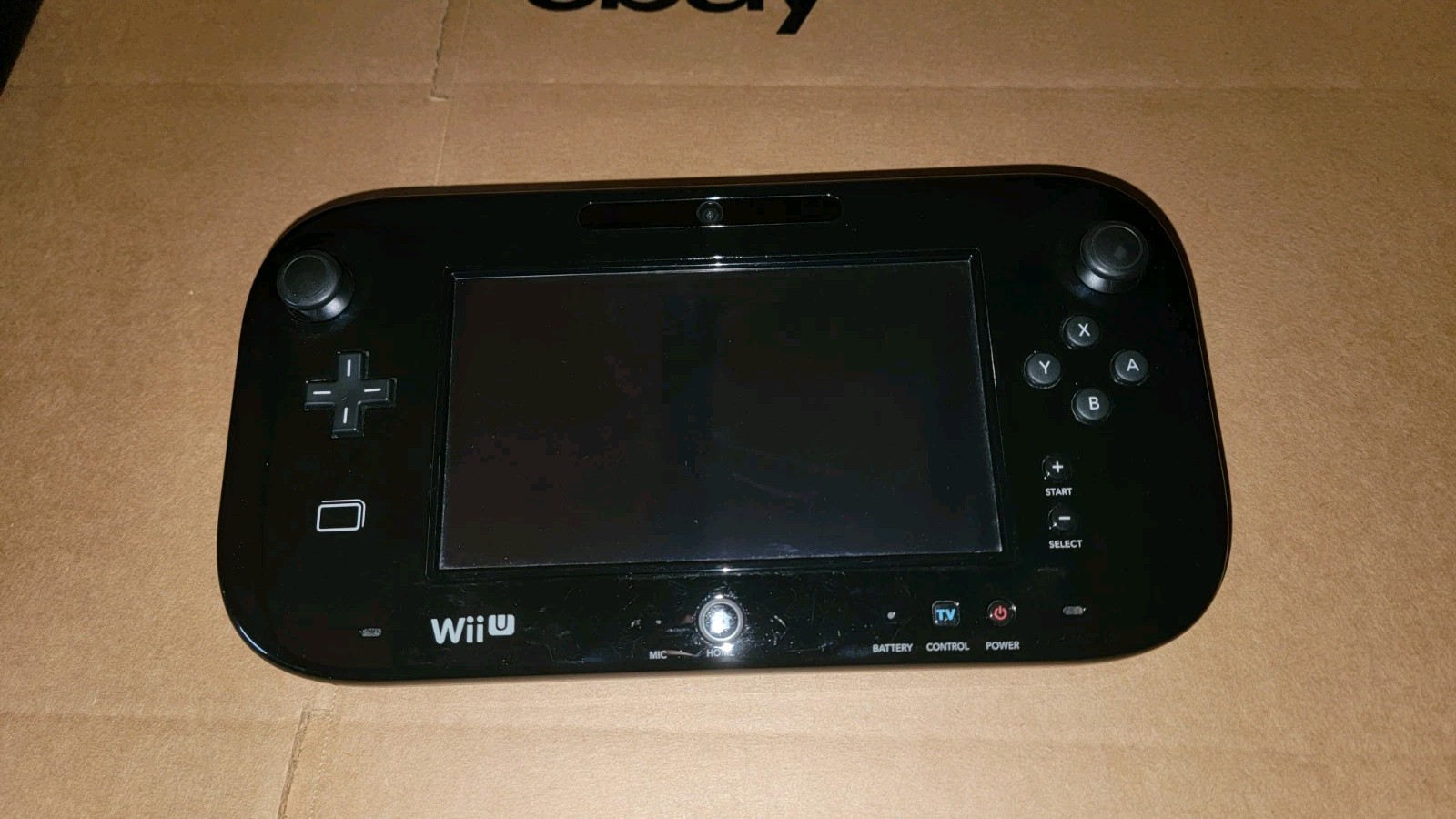 Nintendo Wii U Deluxe Black Console 32GB Bundle Gamepad W/ Mario Kart 8 TESTED