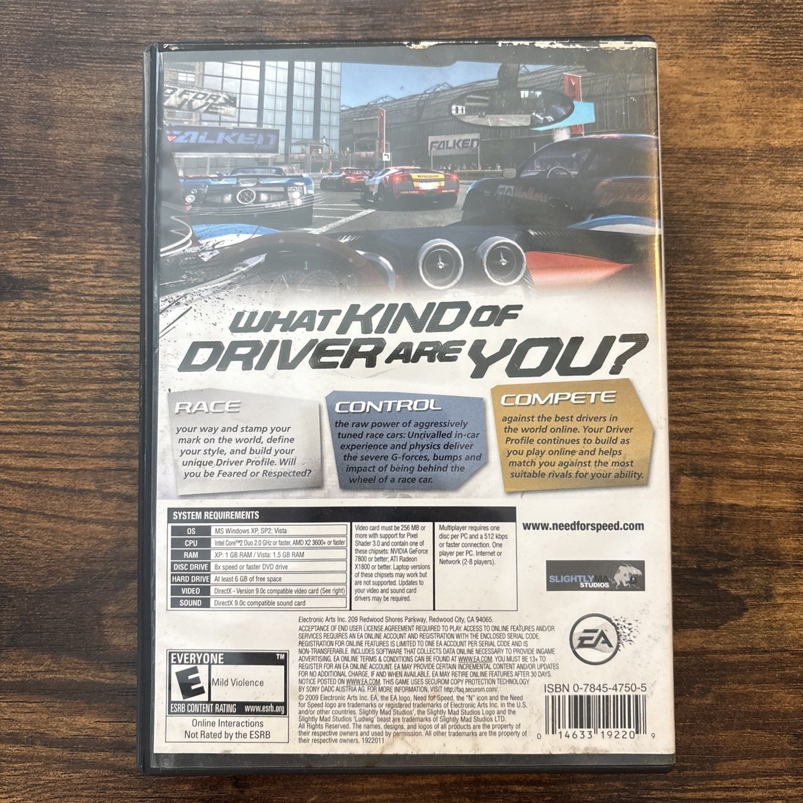Need For Speed Shift (PC DVD, 2009) w/ Manual