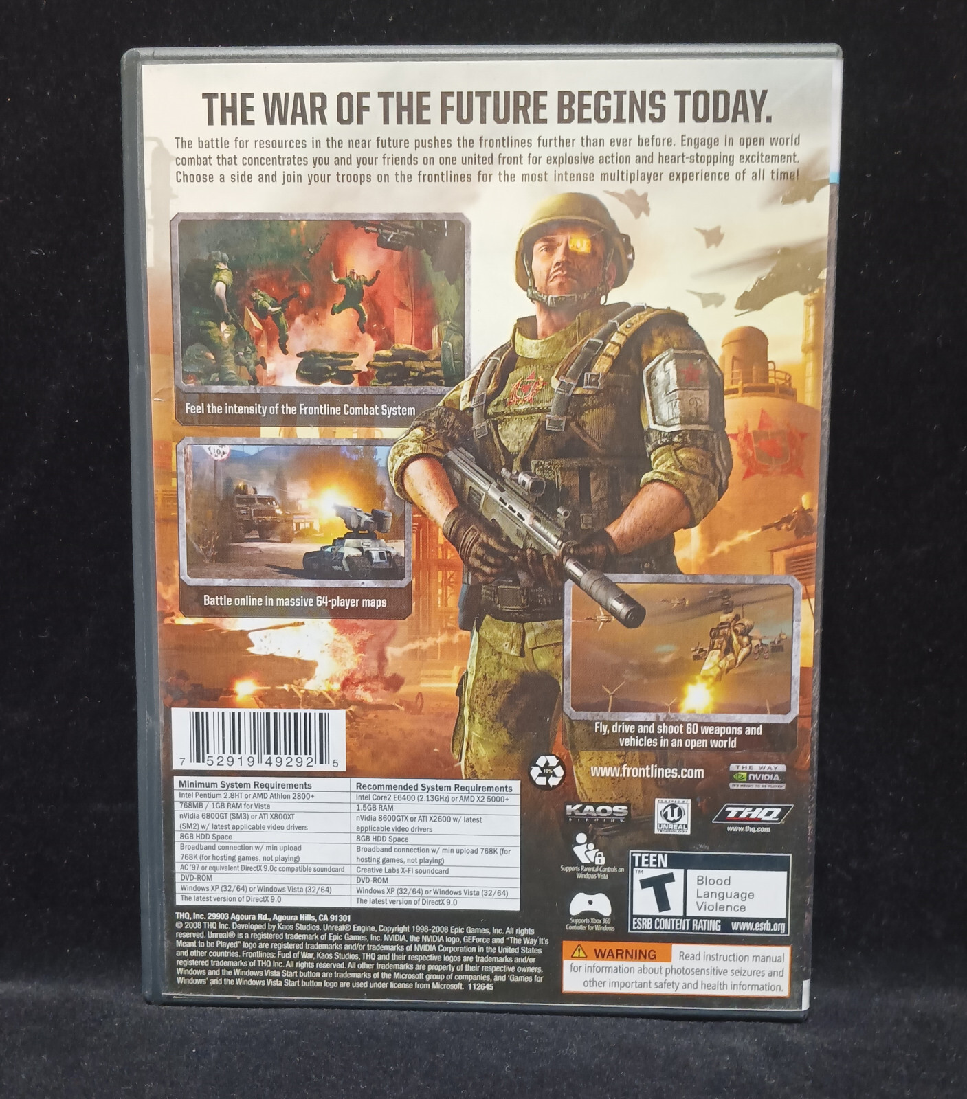 THQ Frontlines: Fuel of War (PC, 2008) – 2 Disc Set with CD Key