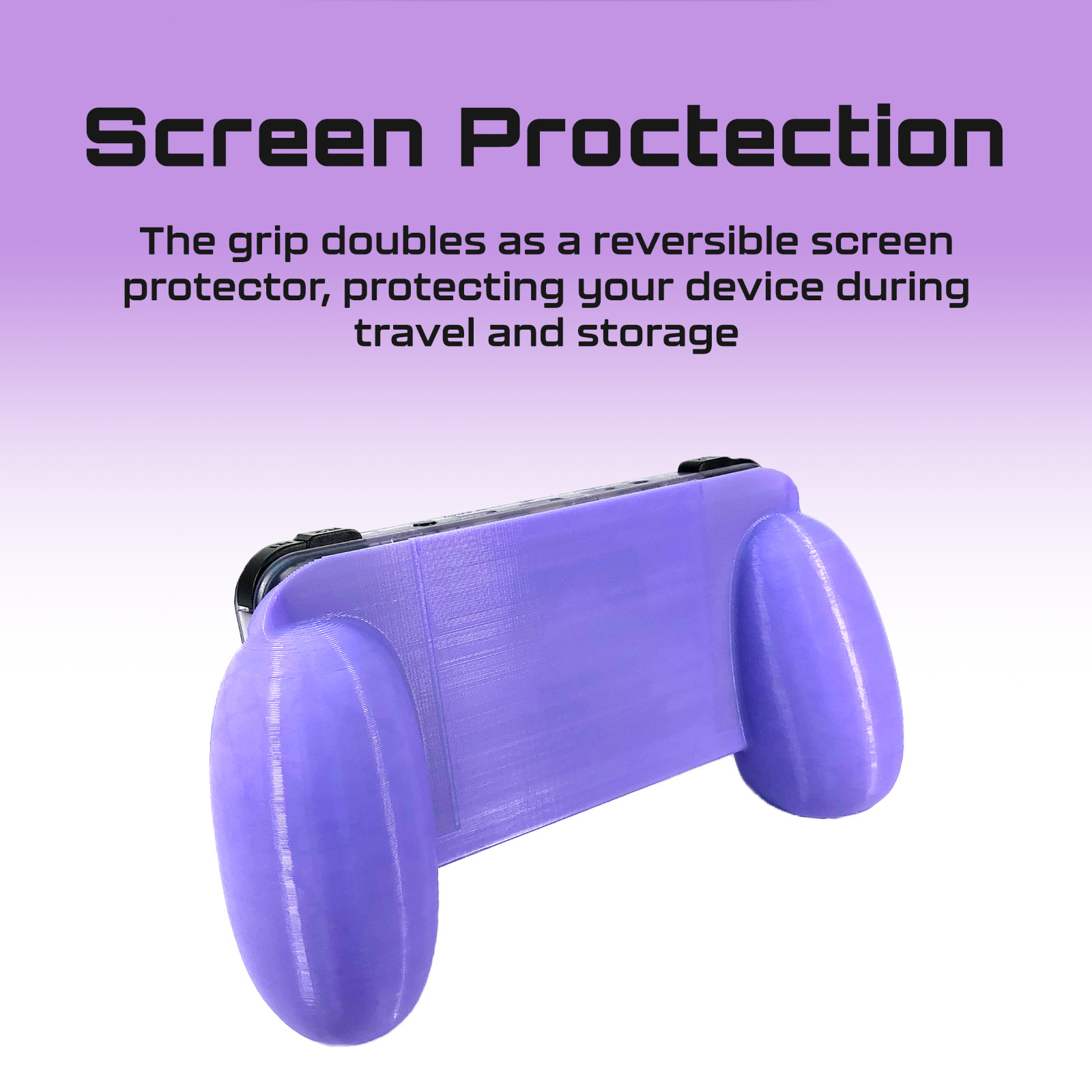 Anbernic RG35XX H Comfort Grip Case 2-in-1 Screen Protector – 3D Printed