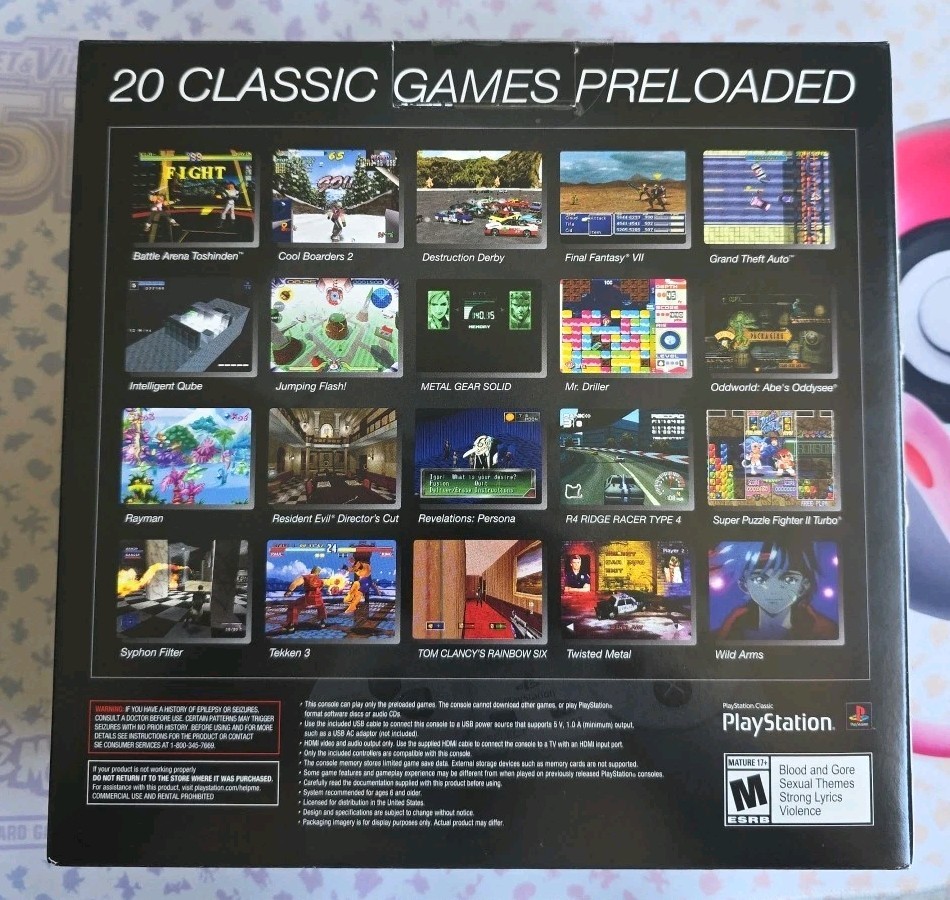 Official Sony PlayStation Classic Mini -With 20 Games Pre-Installed -SHIPS TODAY