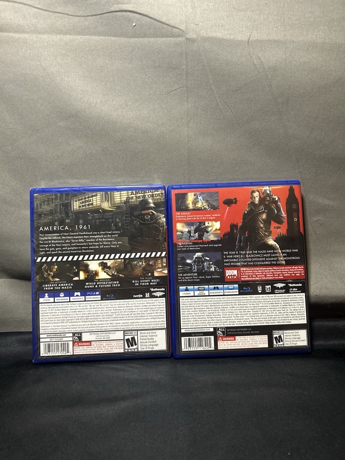 Wolfenstein Videogame Bundle – The New Colossus (sealed) & The New World Order