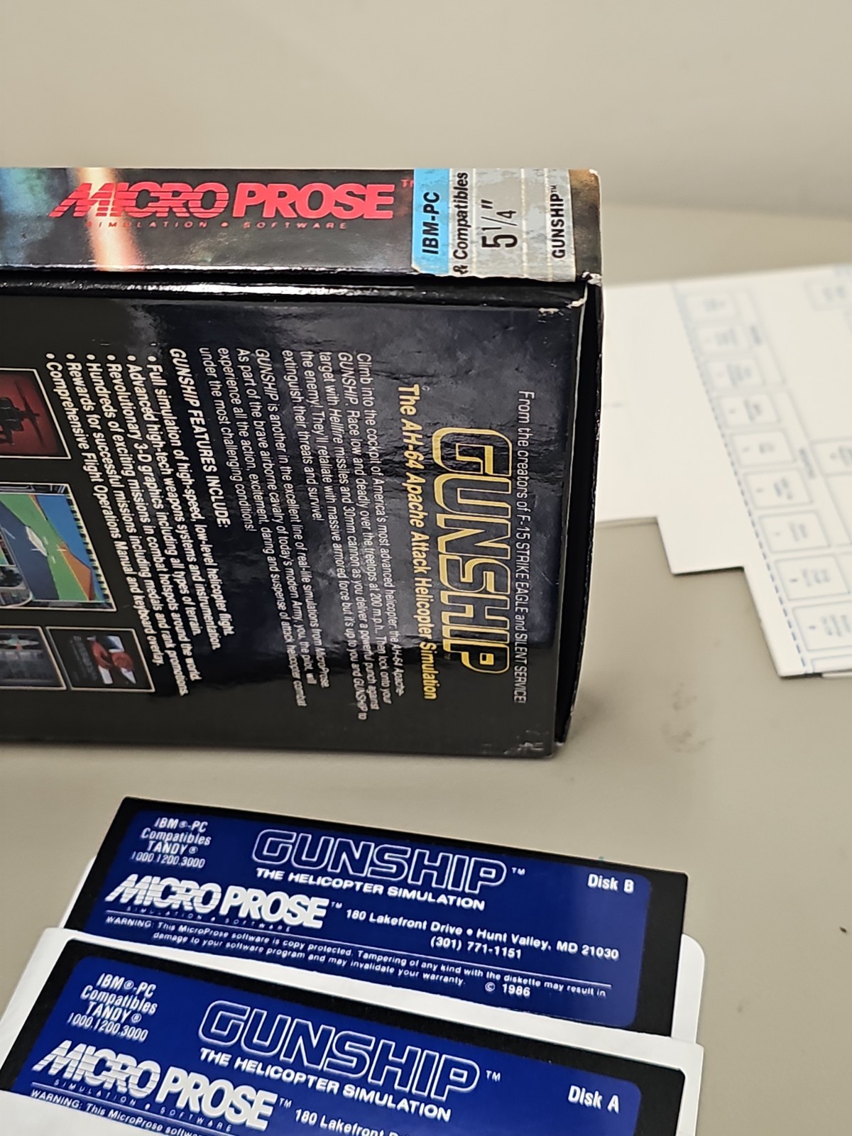 Gunship Attack Helicopter (1986) Micro Prose IBM PC