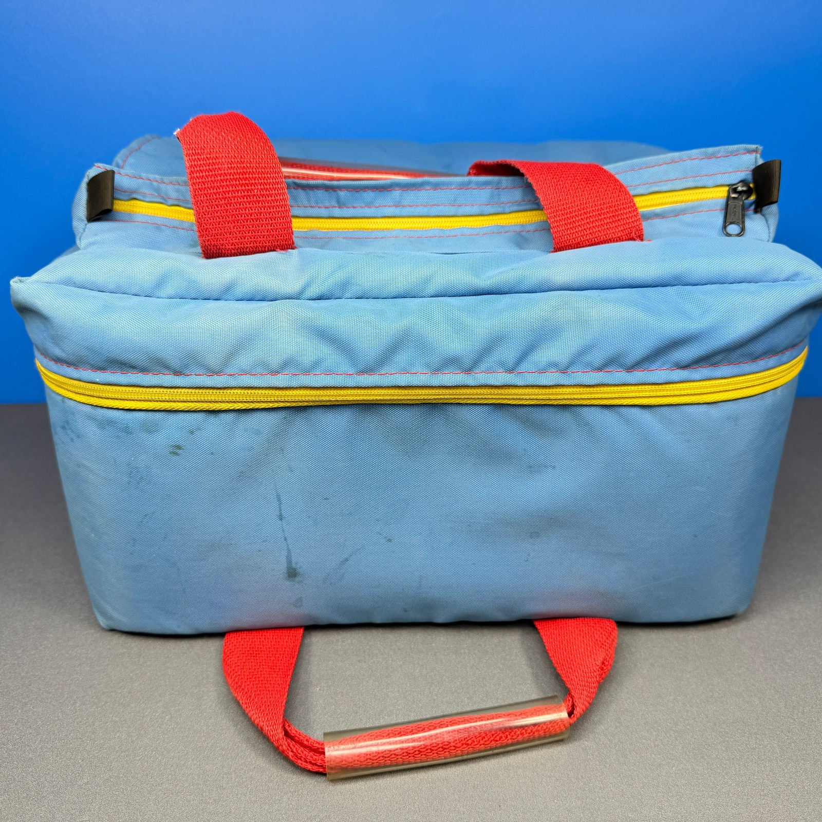 NINTENDO NES SYSTEM CONSOLE Z BAG ZBAG BLUE PADDED TRAVEL CASE BAG OFFICIAL 1988