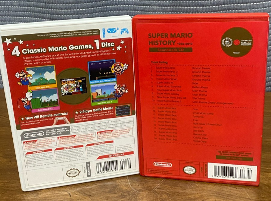 Nintendo Wii Super Mario All Stars 25th Anniversary Limited Edition Box Set CIB