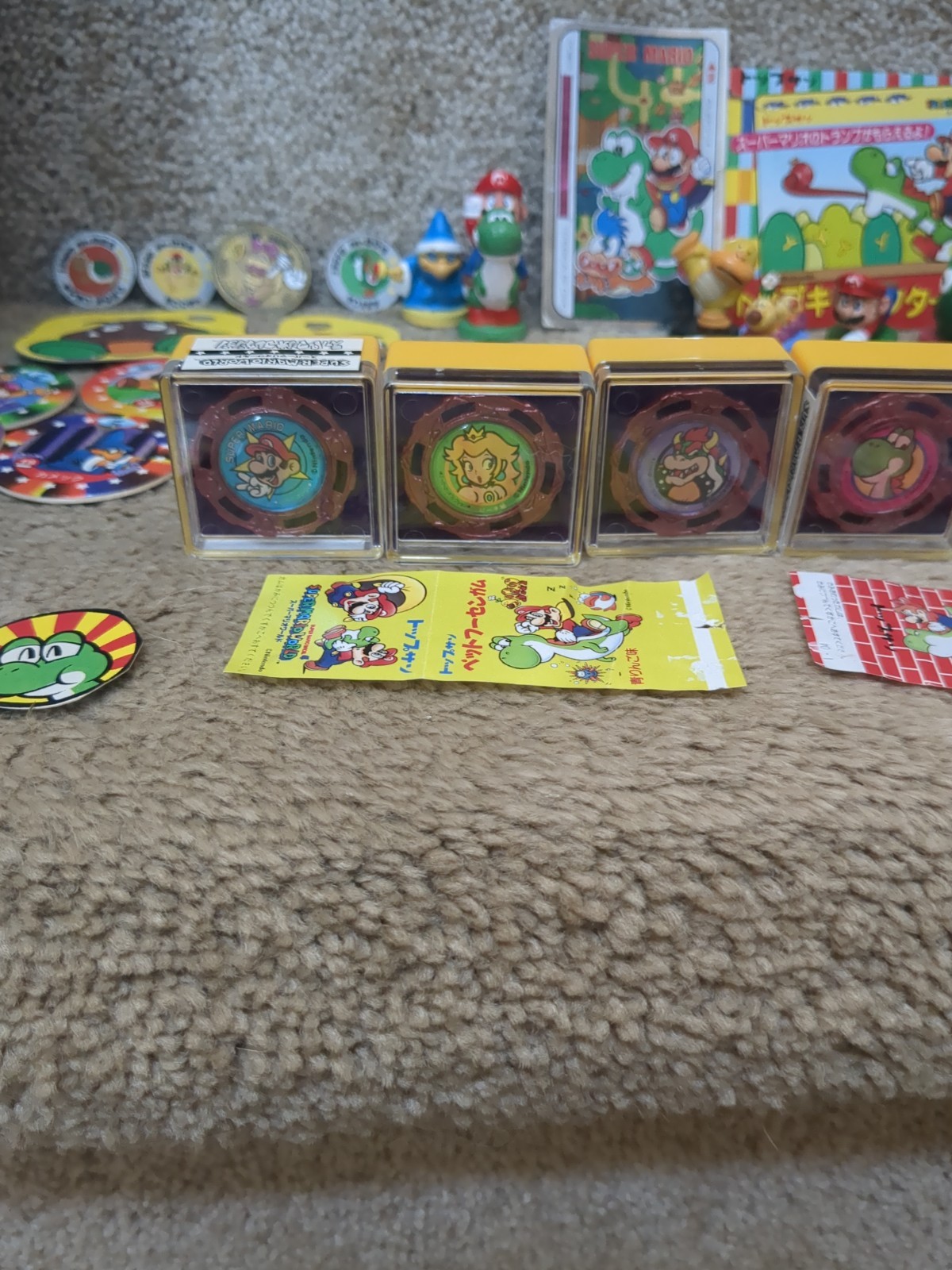 Rare Super Mario World HUGE Figure Toy Set Nintendo 1991 Yoshi Bowser Peach