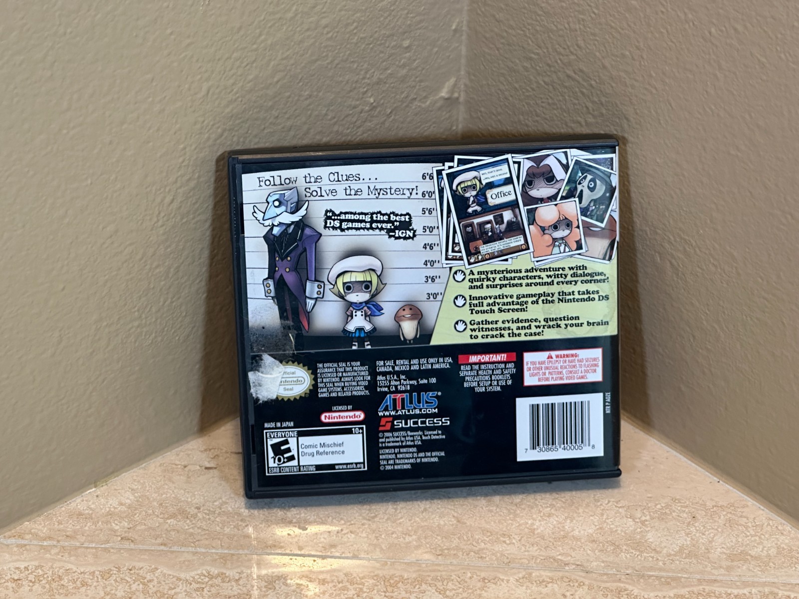 Touch Detective DS Box Manual Inserts Only No Game Cart Atlus Rare