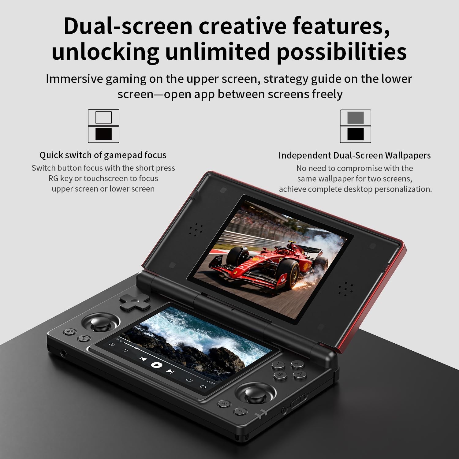 Aivuidbs RG DS Foldable Handheld Game Console RK3568 Anbernic RG DS Android 1…