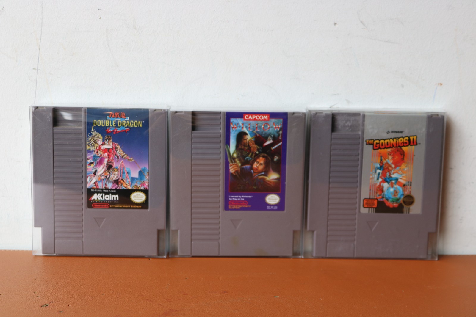 Set of 3 NES Carts-Goonies 1987, Willow 1989 & Double Dragon II:The Revenge 1990