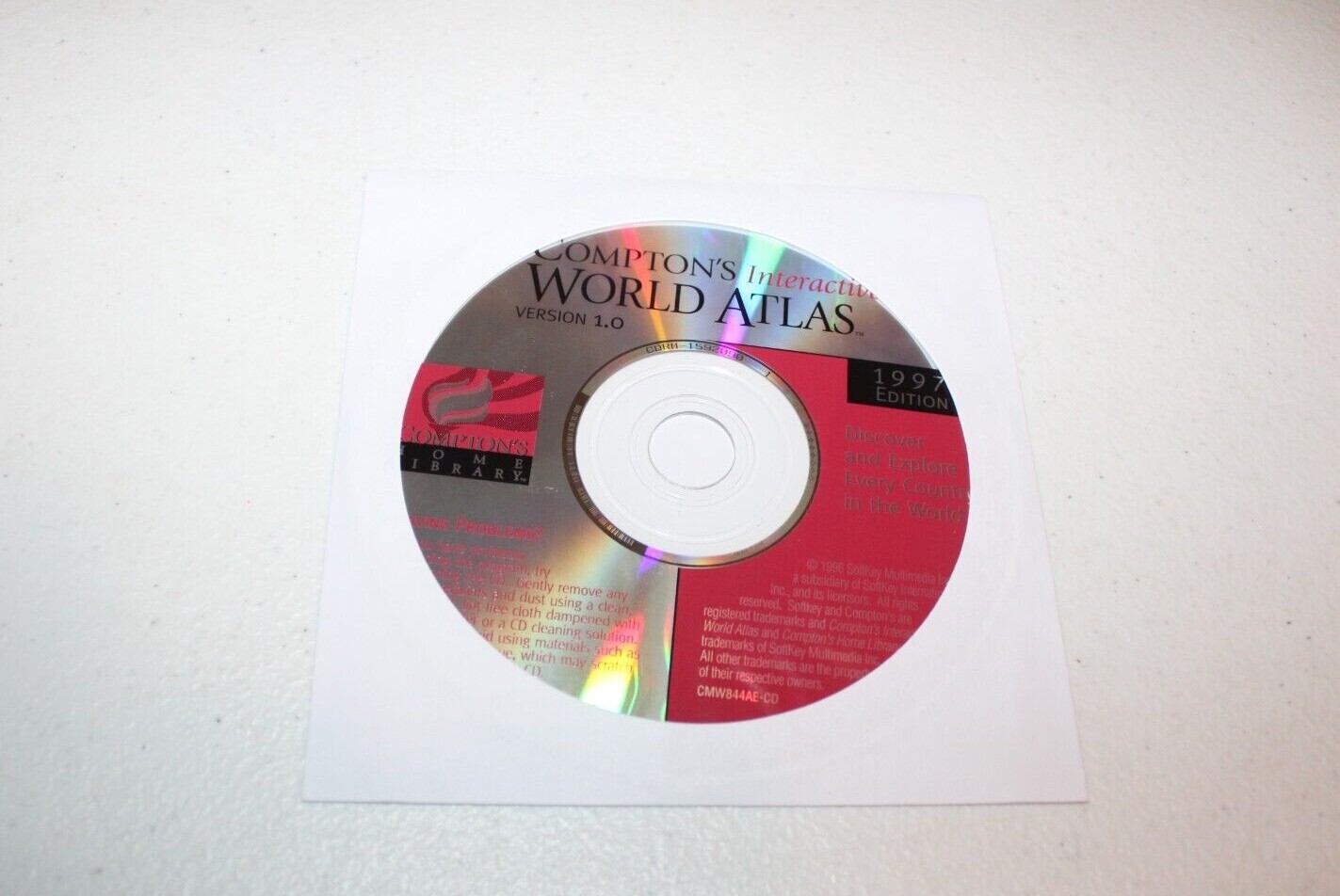 Compton’s Interactive World Atlas Version 1.0 (PC, 1996, Disc Only) 1997 Edition