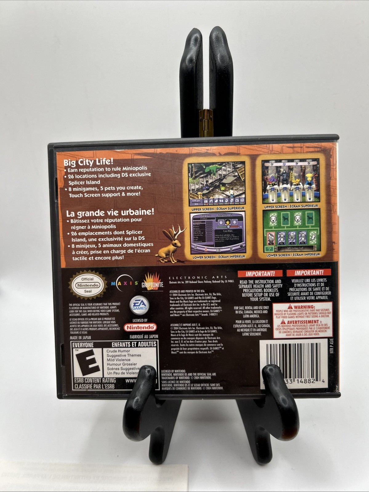 No Game* The Urbz: Sims in the City (Nintendo DS, 2004) Case + Manual Only