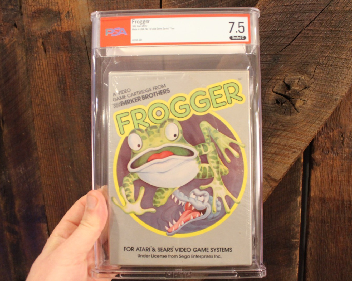 1982 Atari Frogger Video Game Graded PSA 7.5 Sealed C Sega Enterprises Sears