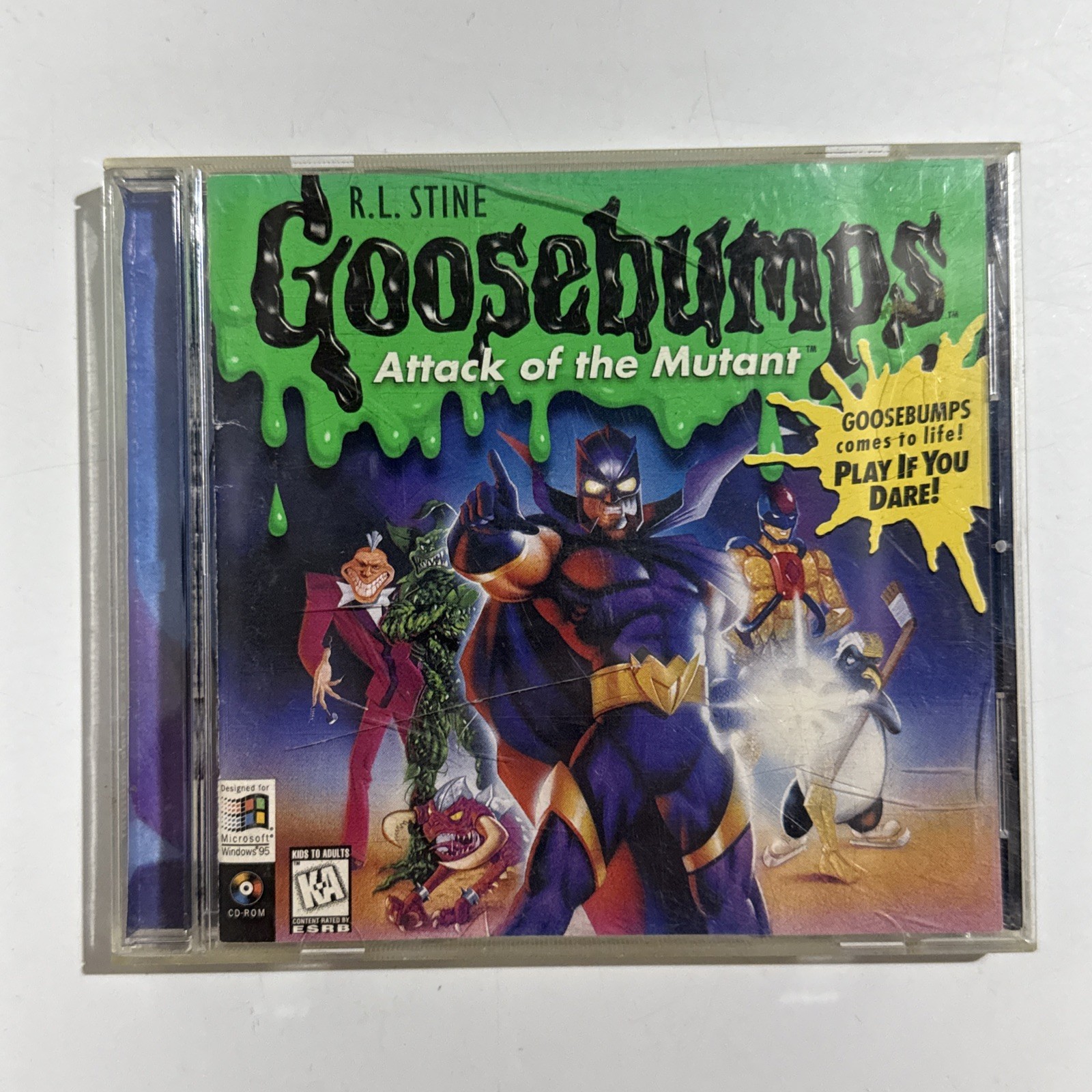 RL Stine Goosebumps Attack Of The Mutant PC CD-ROM Windows 95 1997 Game Tested