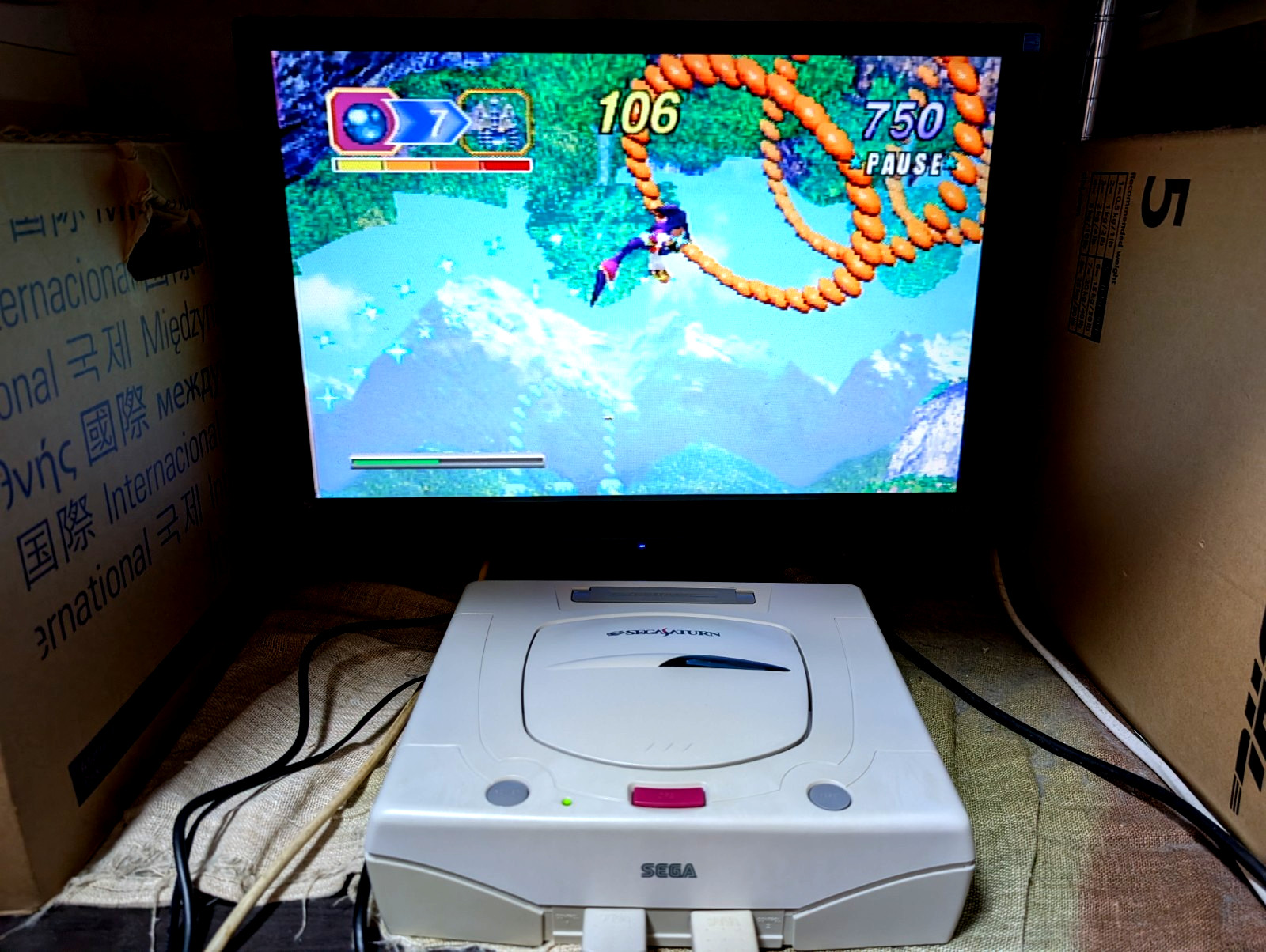 Sega Saturn White Console 3D Multi controller Nights Enemy Zero Japan