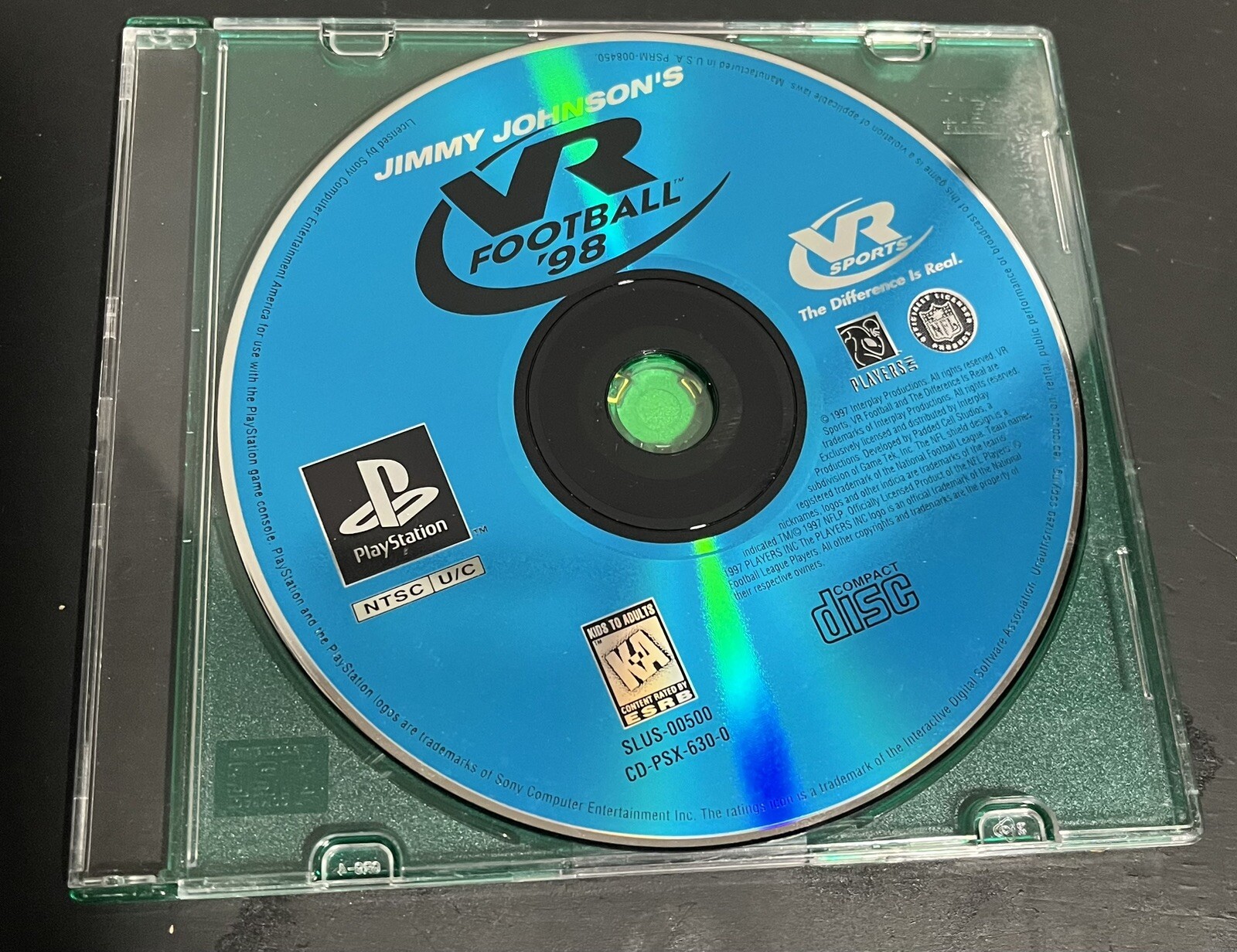 Jimmy Johnson’s VR Football ’98 PS1 – Interplay Productions 1997 – DISC ONLY