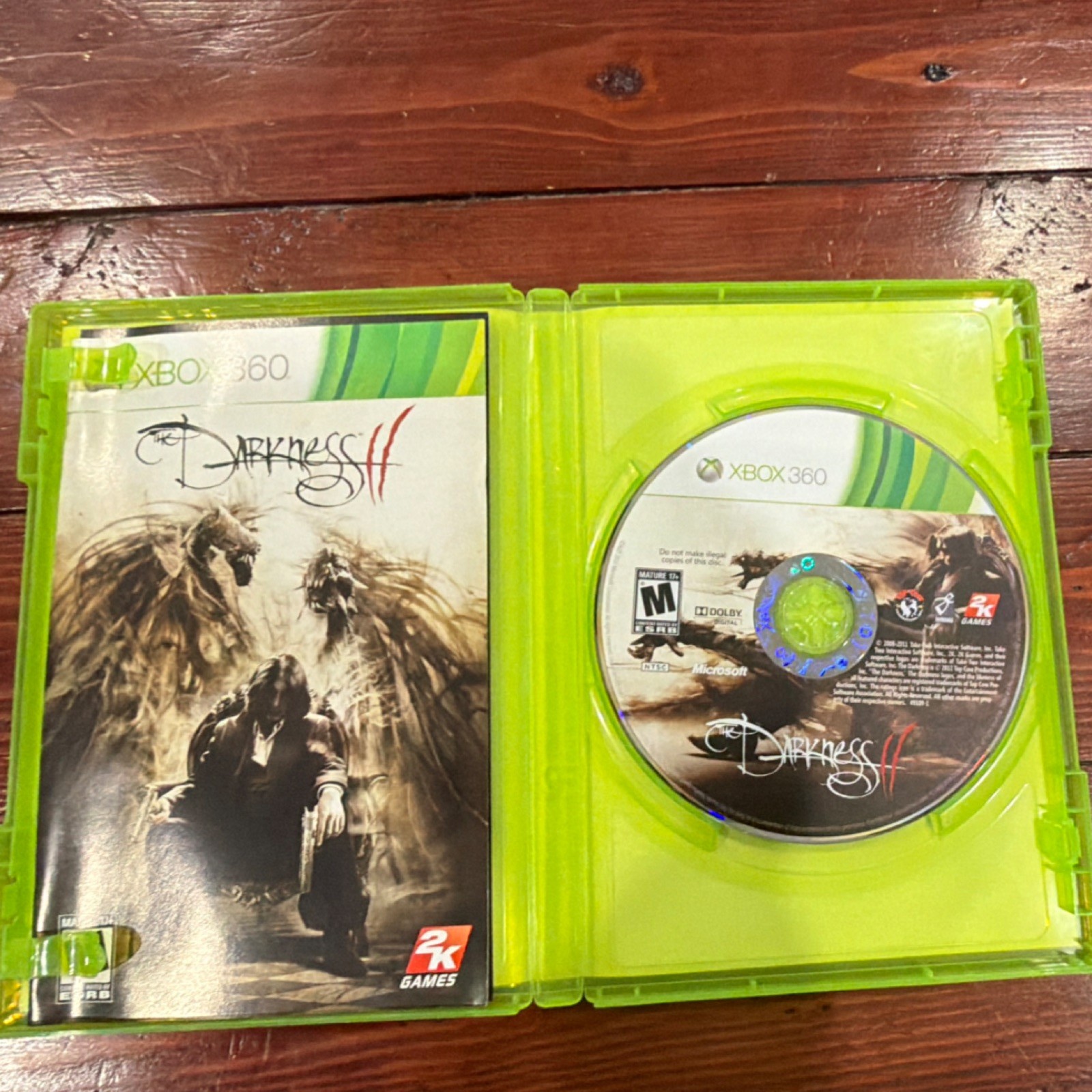 The Darkness II 2K Games Xbox 360 CIB w/ Limited Edition Poster